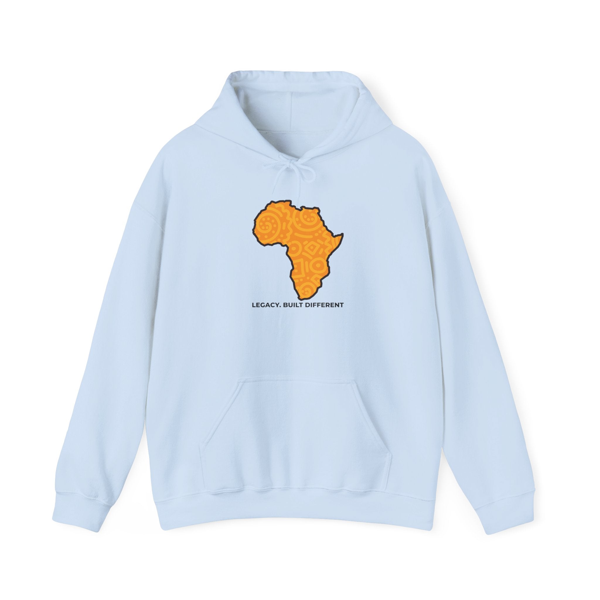 Africa Map Hoodie — "Legacy. Built Different." Printed Pullover