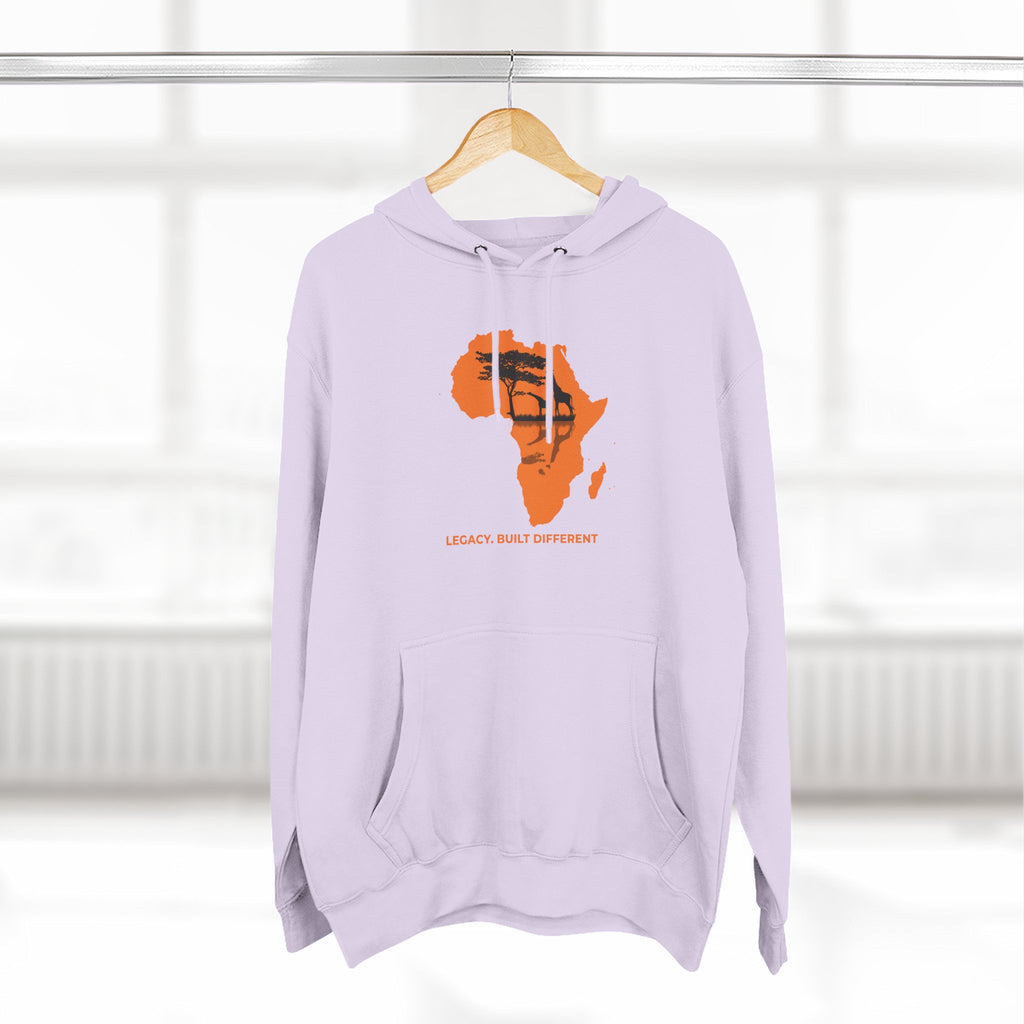 Africa Silhouette Hoodie — 'Legacy: Built Different' Graphic Pullover