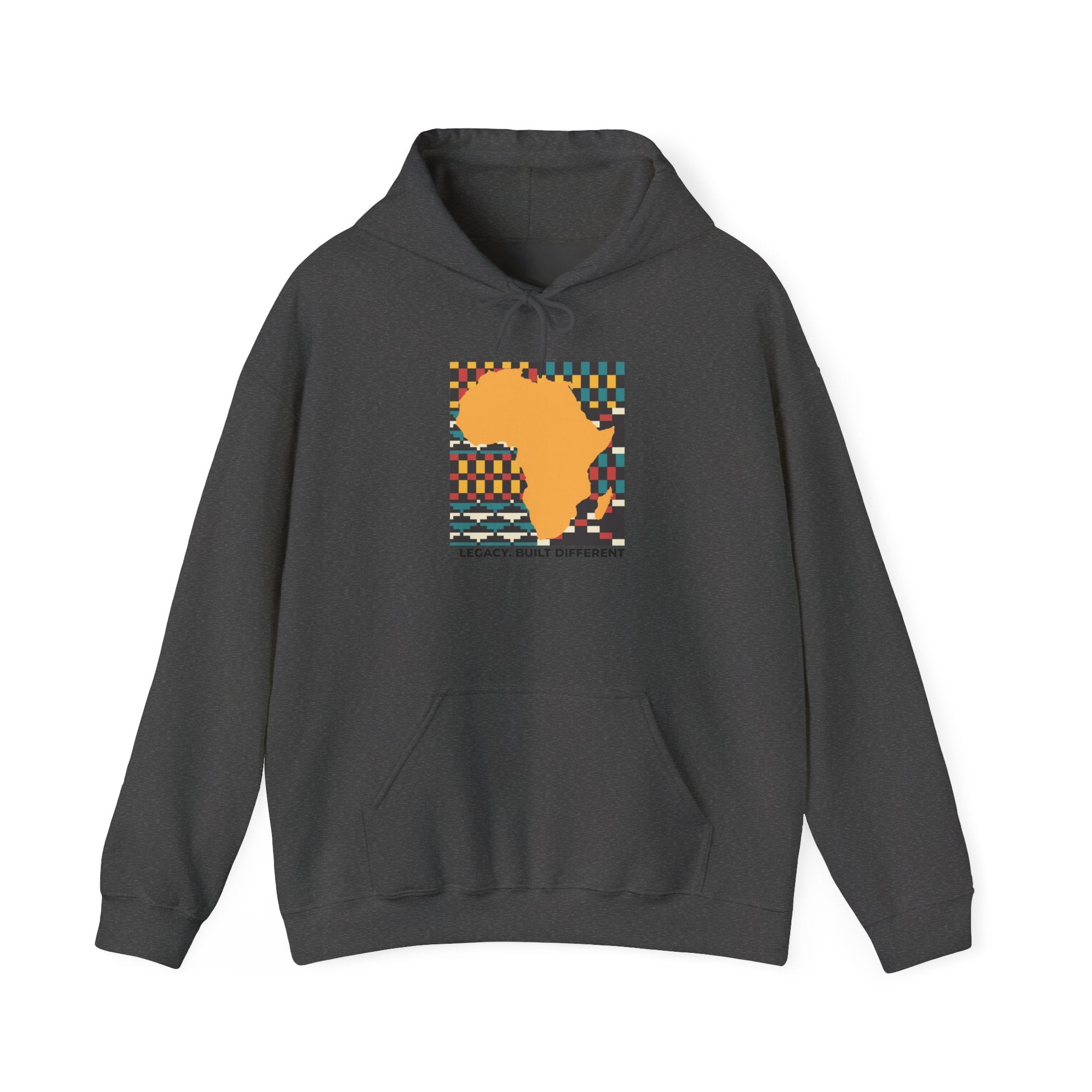 Africa Silhouette Kente Hoodie — "Legacy, Built Different"