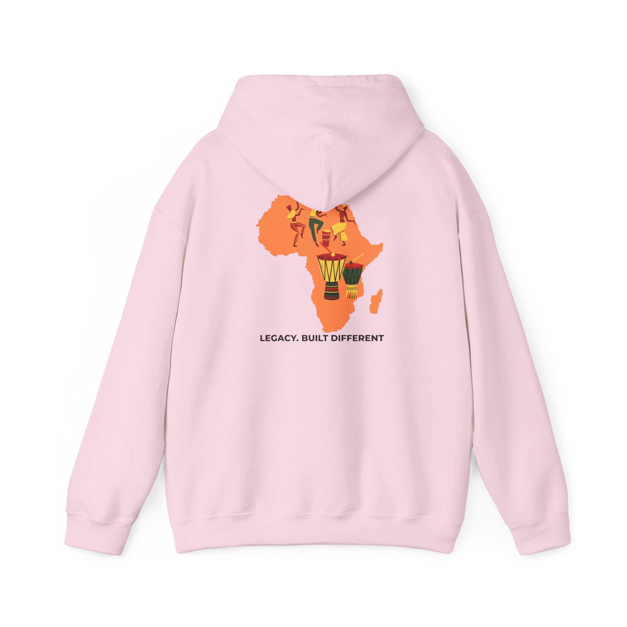Africa Map Hoodie - 'Legacy. Built Different.' Afrocentric Graphic Pullover