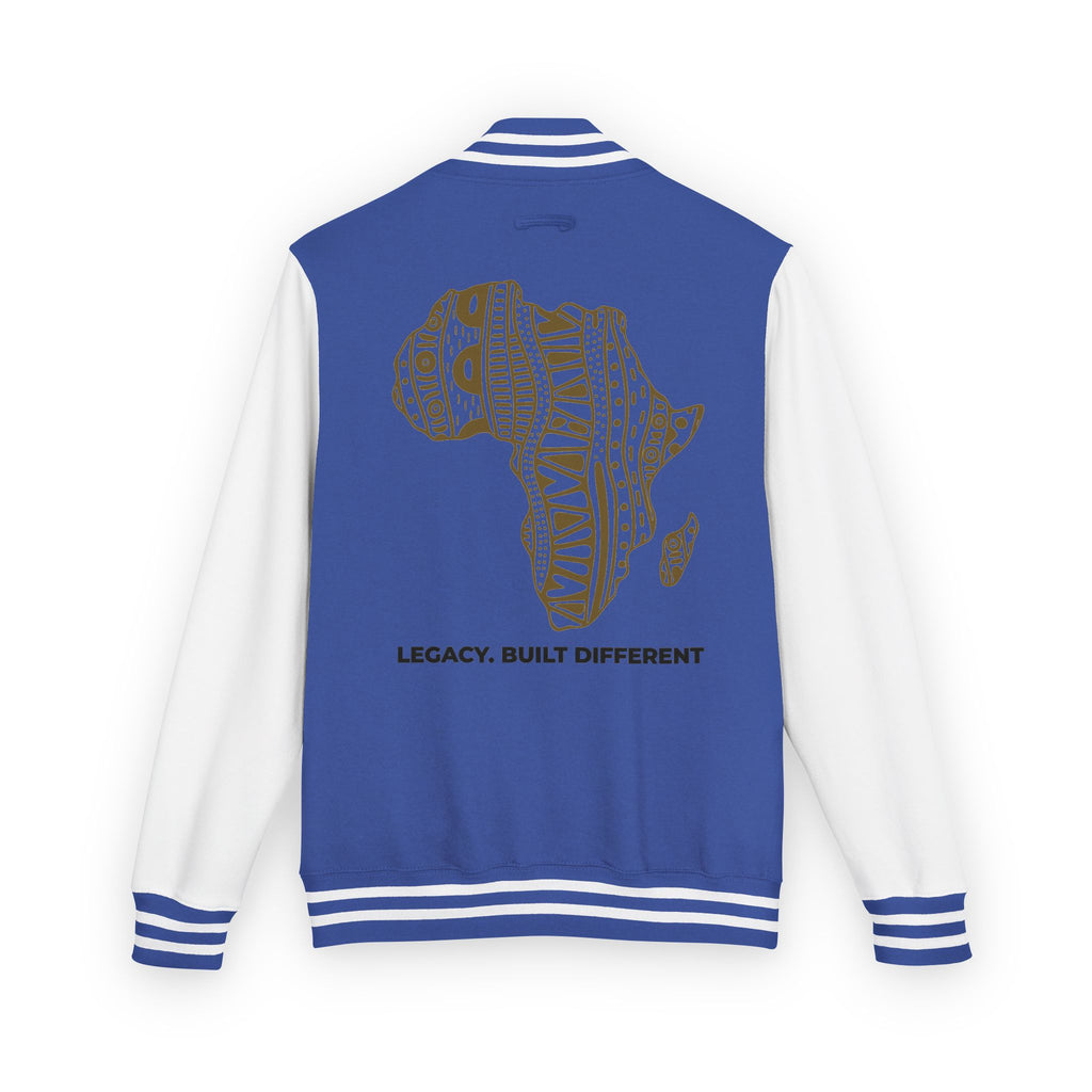 Letterman Jacket — African Pattern Map "Legacy. Built Different"