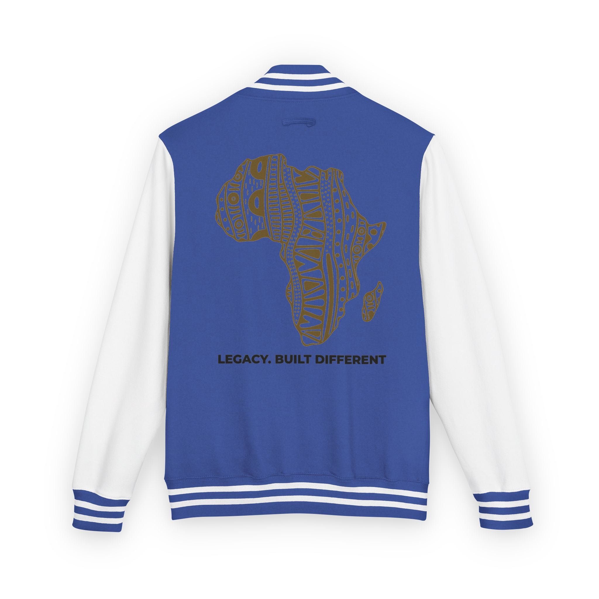 Letterman Jacket — African Pattern Map "Legacy. Built Different"