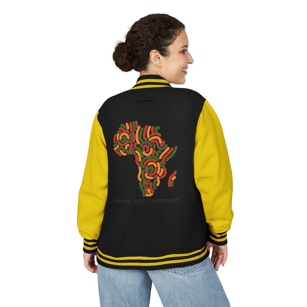 Letterman Jacket — African Heritage Map "Legacy. Built Different"