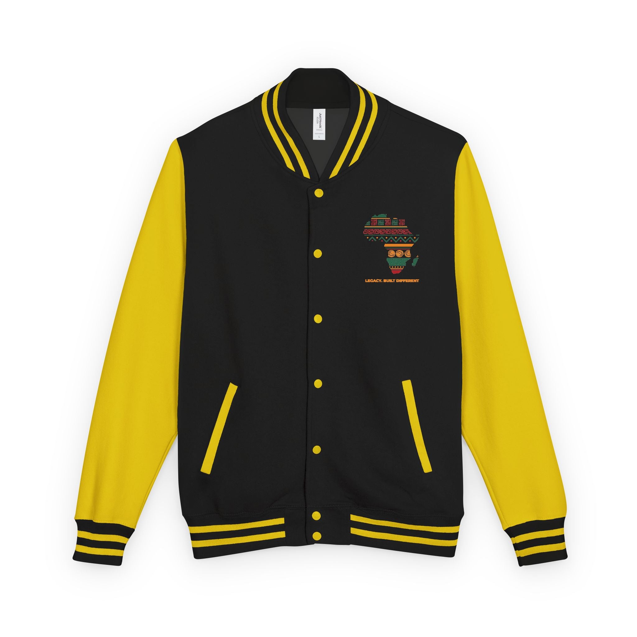 Africa Pattern Letterman Jacket — "Legacy, Unity, Strength"