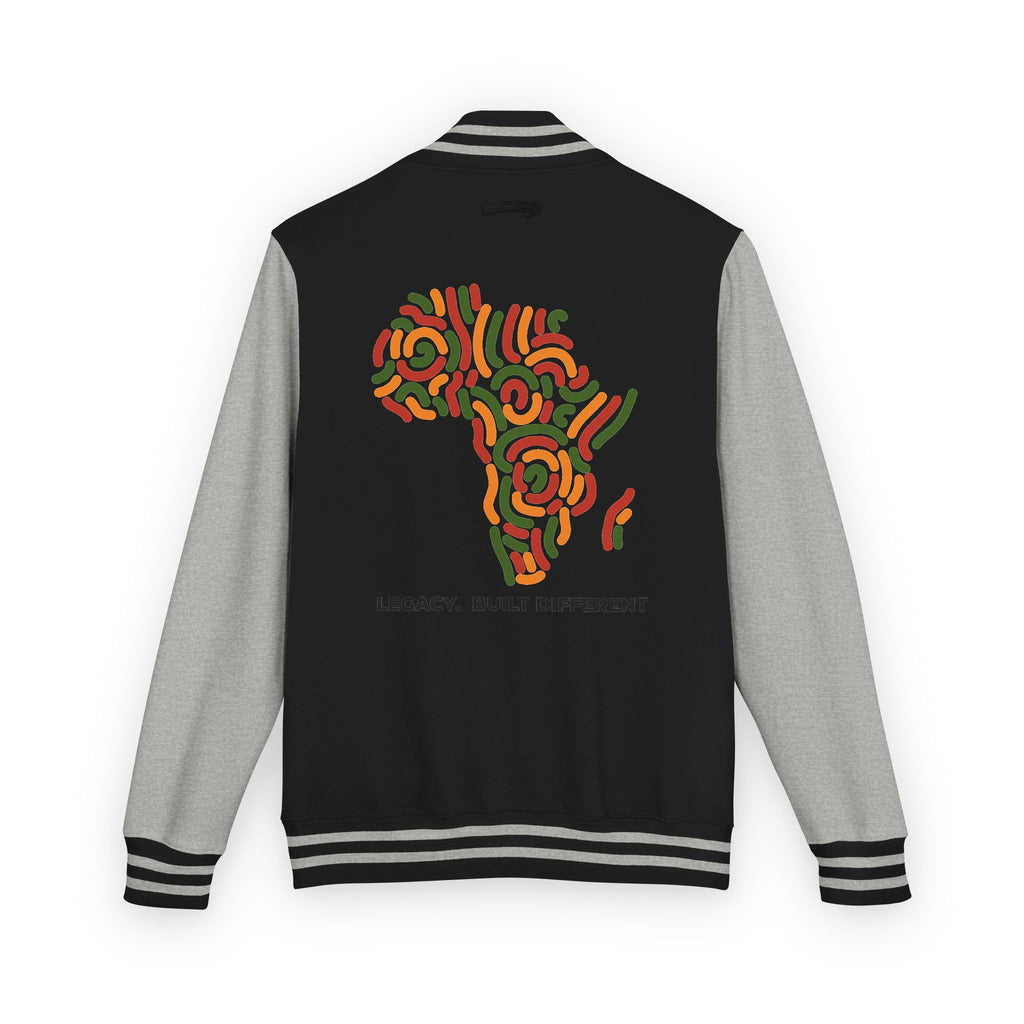 Letterman Jacket — African Heritage Map "Legacy. Built Different"