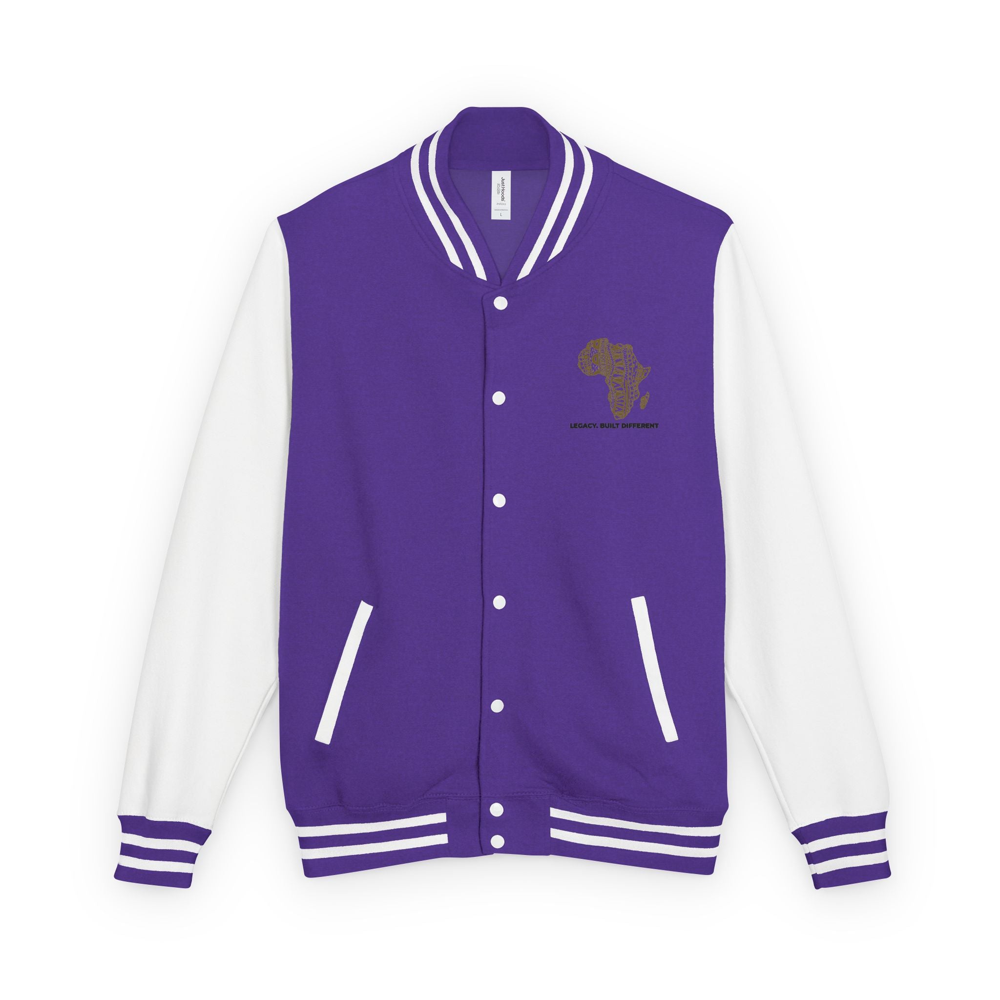 Letterman Jacket — African Pattern Map "Legacy. Built Different"