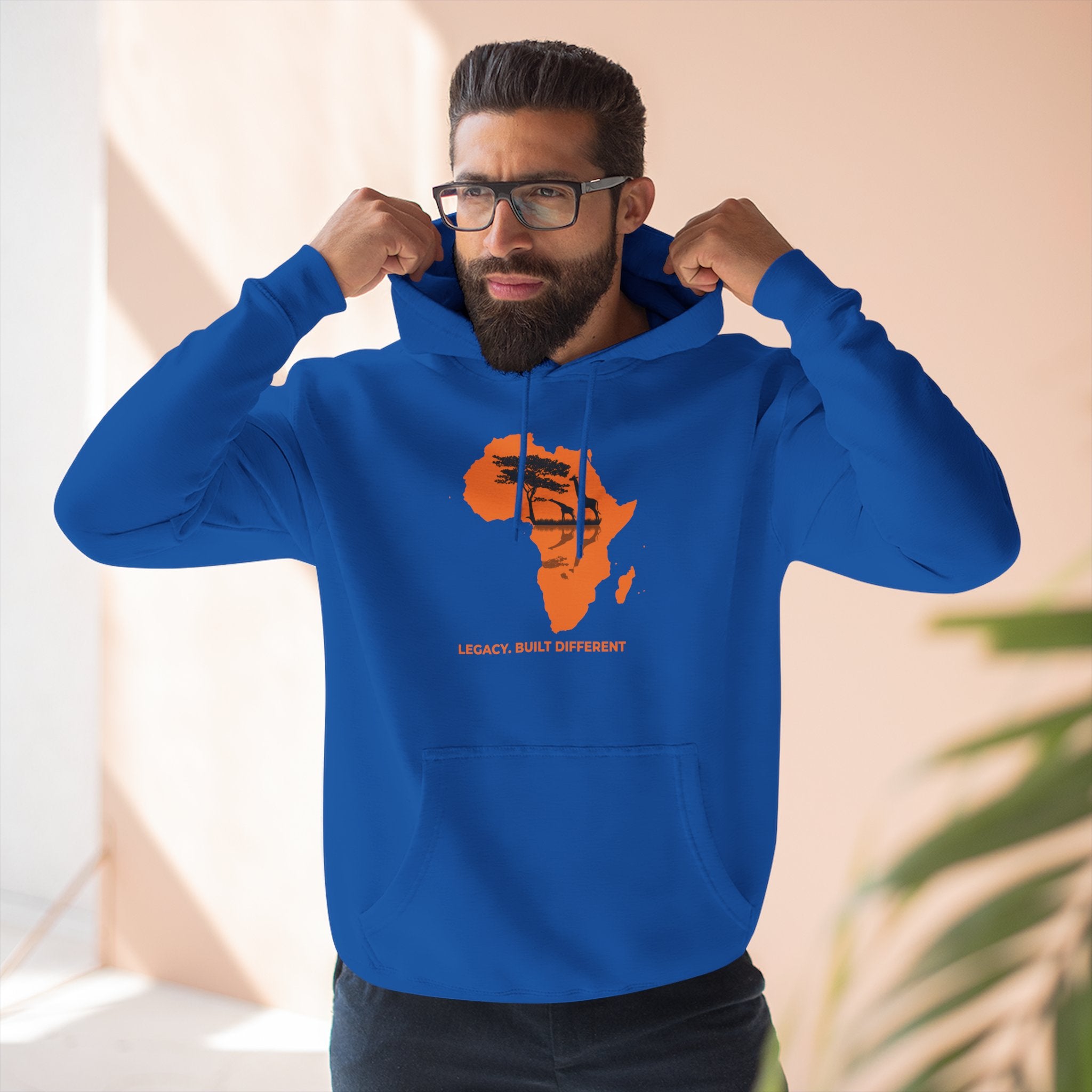 Africa Silhouette Hoodie — 'Legacy: Built Different' Graphic Pullover