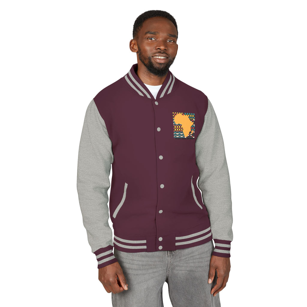 Letterman Jacket - Africa Map Kente Pattern "Legacy Built Different"