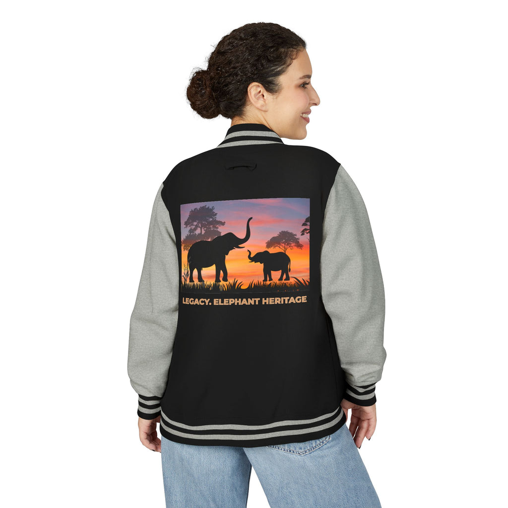 Letterman Jacket — Legacy Elephant Heritage Sunset Design