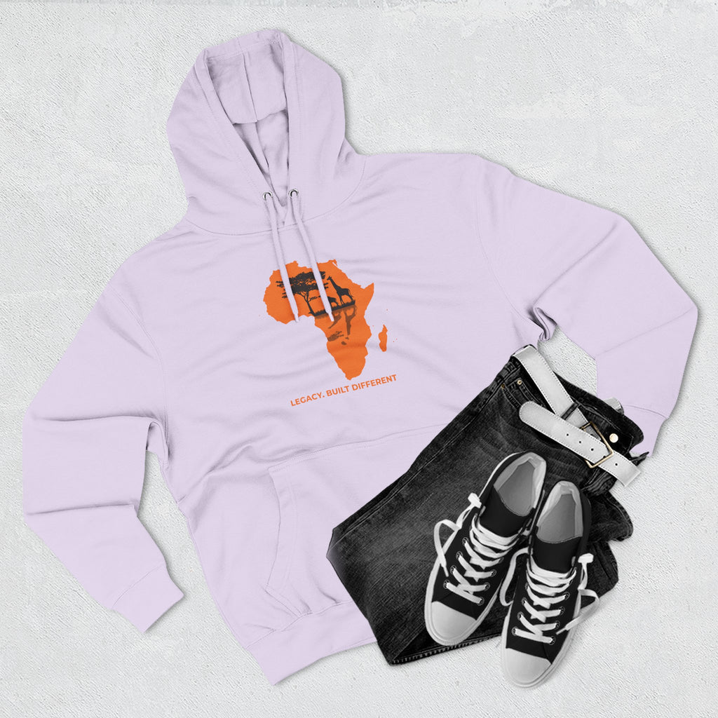 Africa Silhouette Hoodie — 'Legacy: Built Different' Graphic Pullover