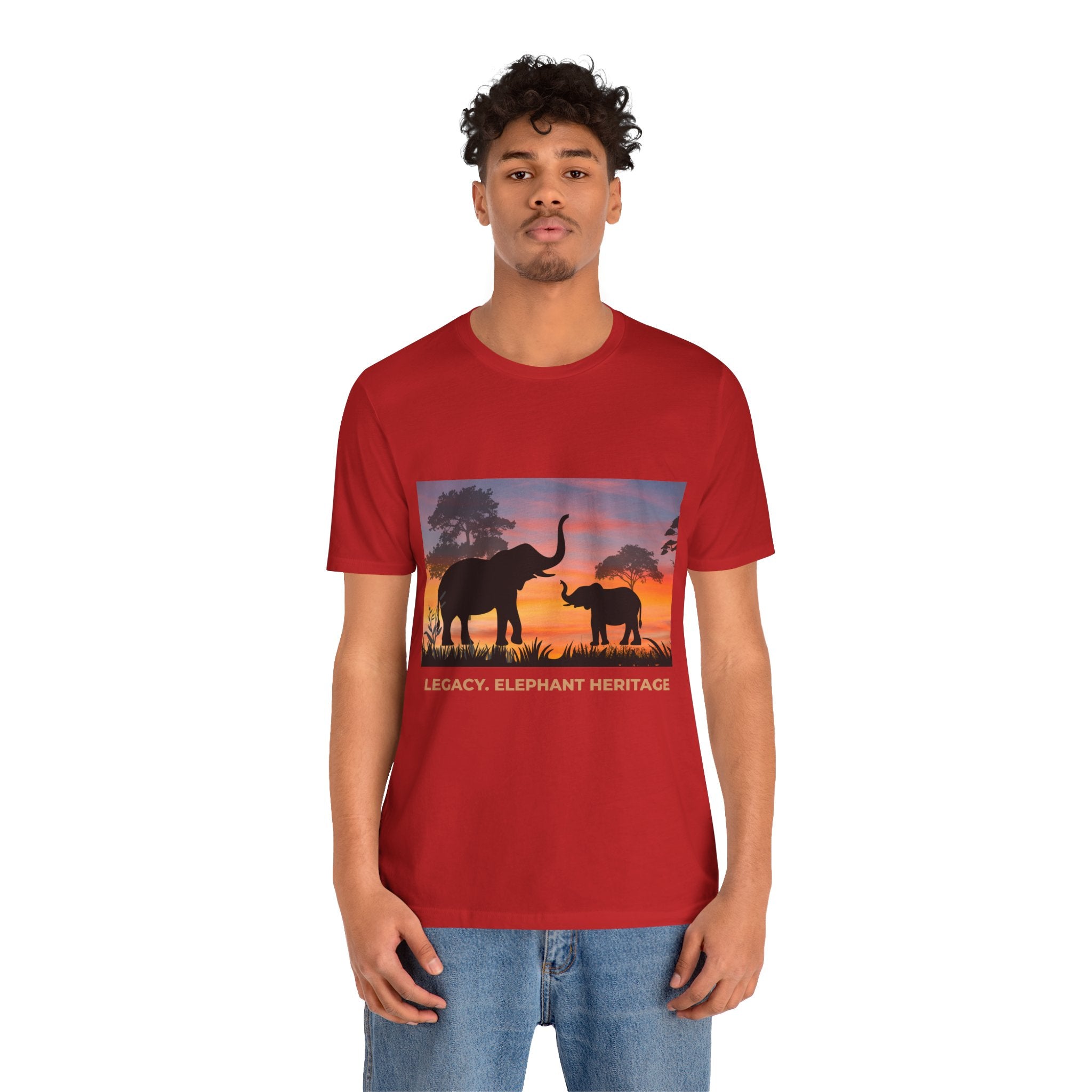 Elephant Sunset Tee — "Legacy, Elephant Heritage" Graphic T-Shirt