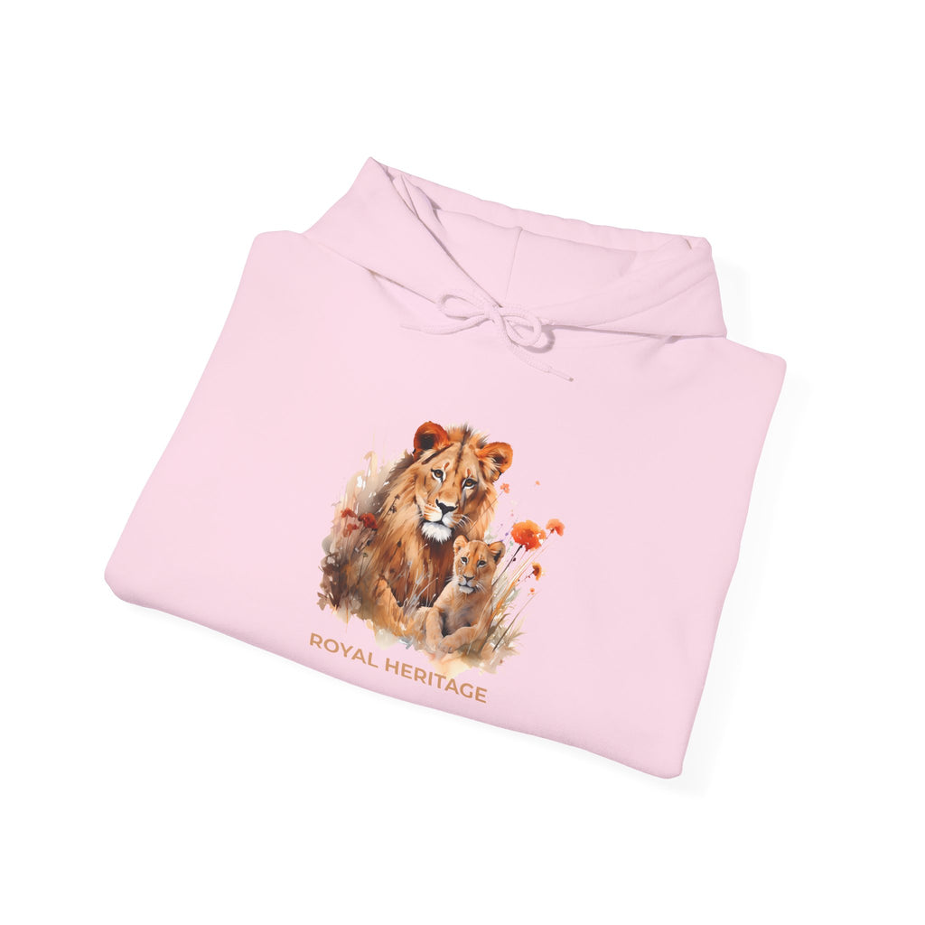 Hoodie — 'Royal Heritage' Lion & Cub Graphic Pullover