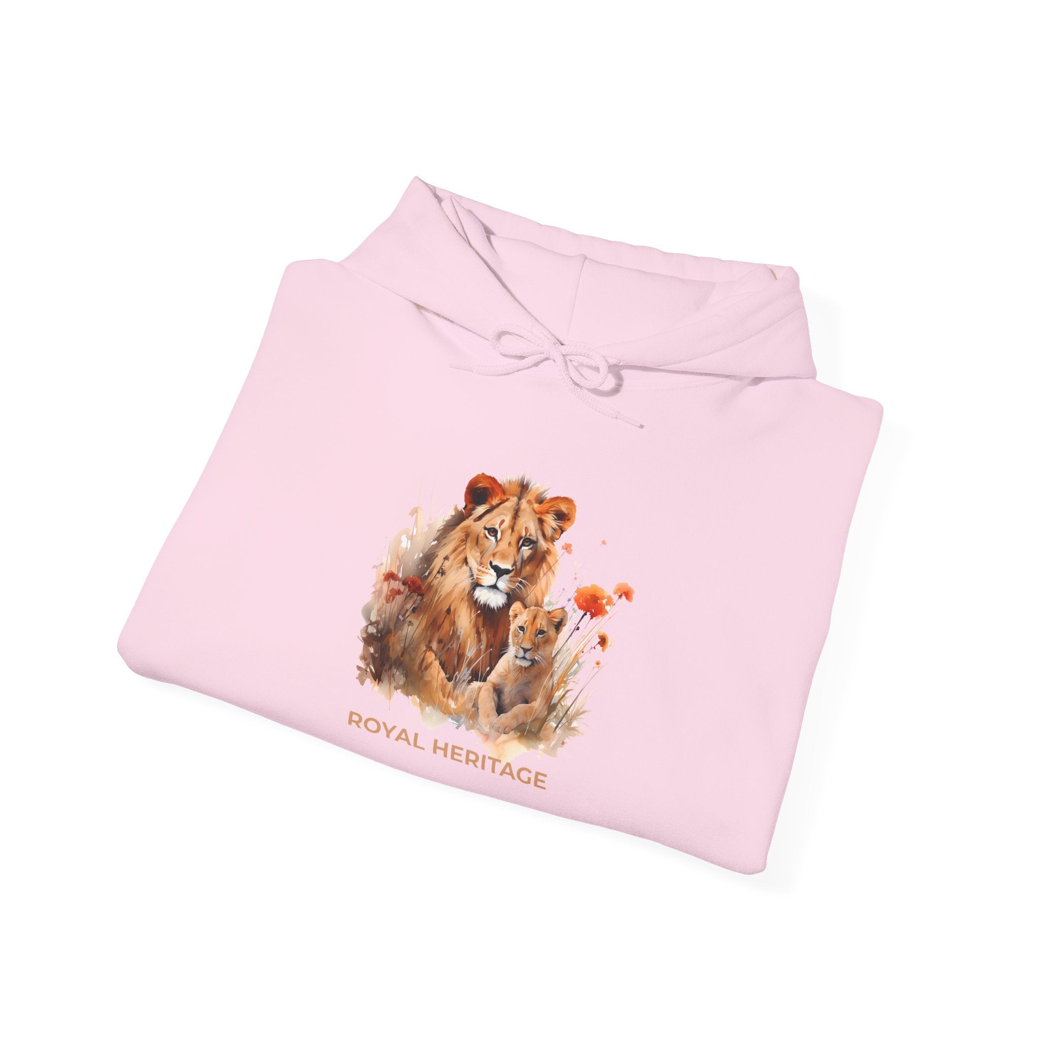 Hoodie — 'Royal Heritage' Lion & Cub Graphic Pullover