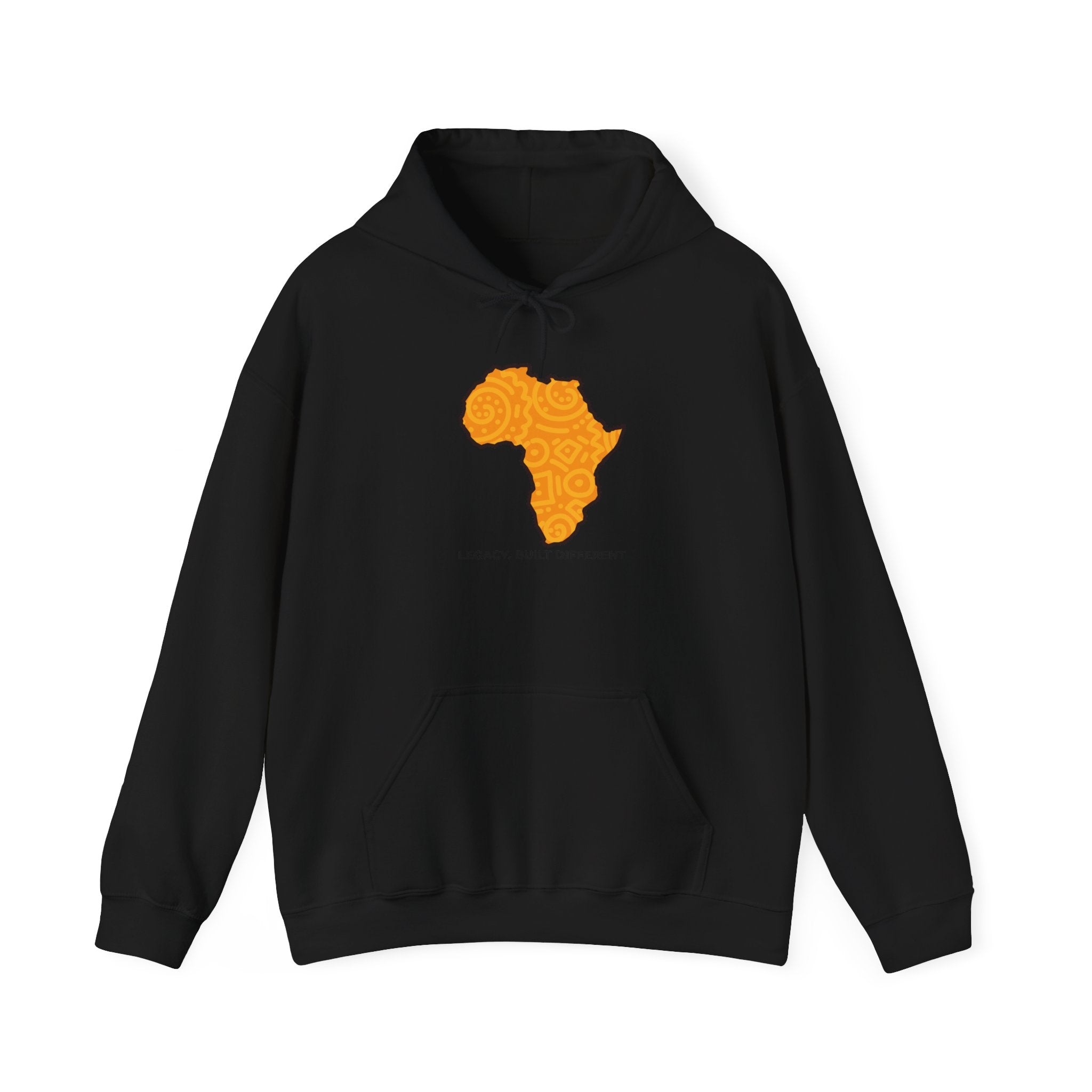 Africa Map Hoodie — "Legacy. Built Different." Printed Pullover