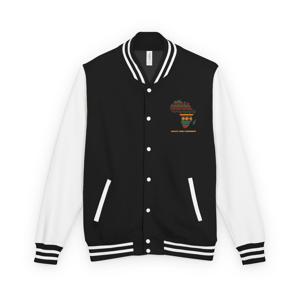 Africa Pattern Letterman Jacket — "Legacy, Unity, Strength"
