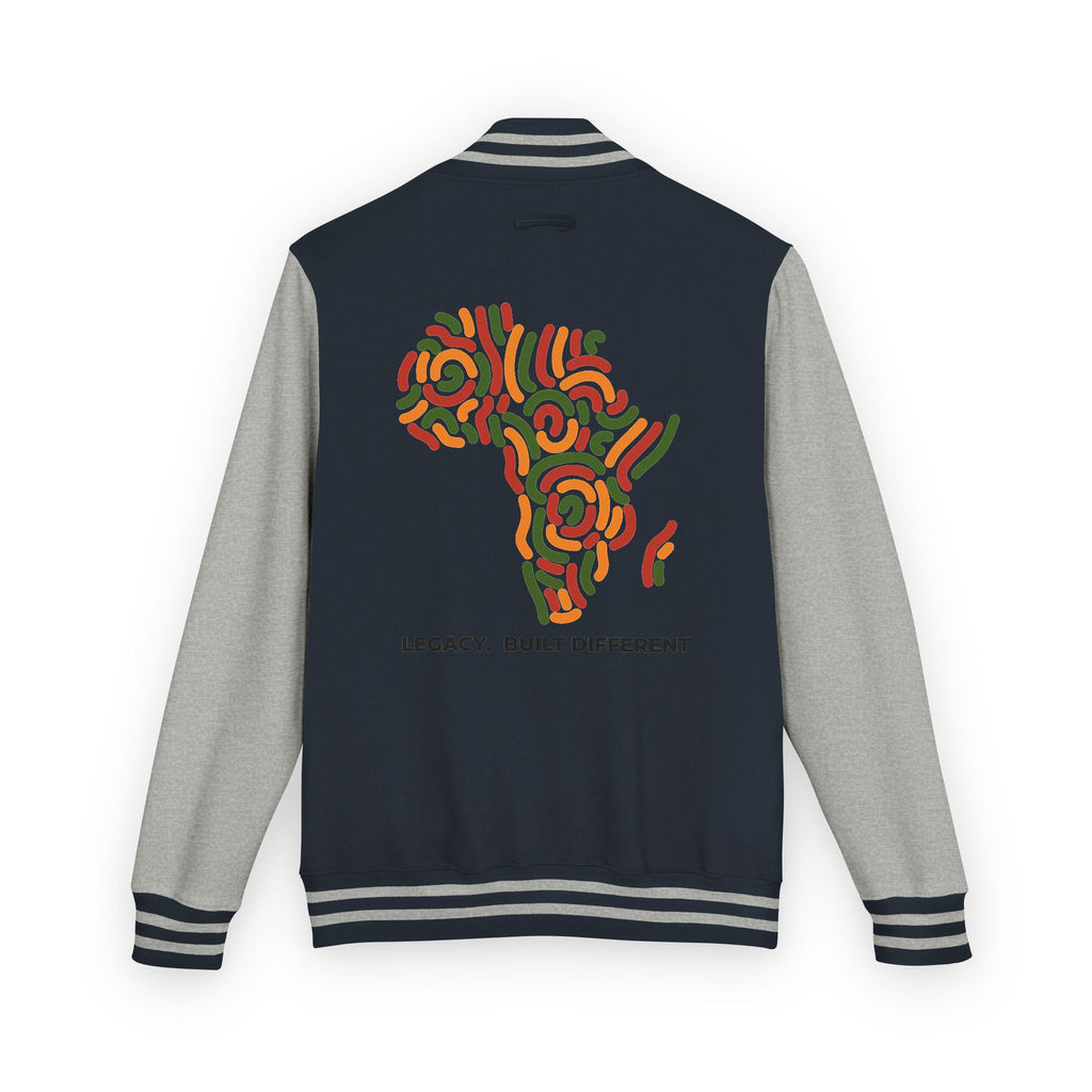 Letterman Jacket — African Heritage Map "Legacy. Built Different"