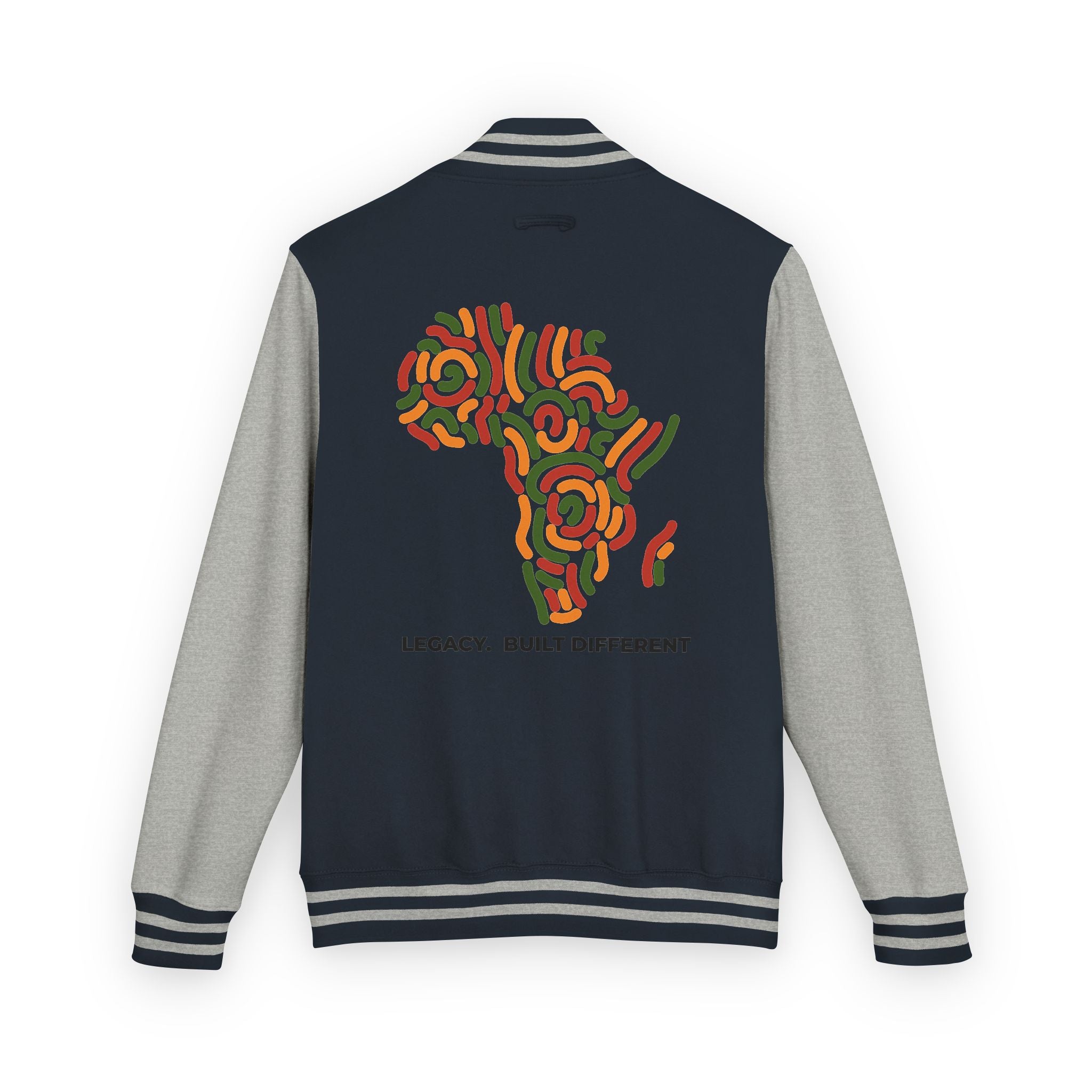 Letterman Jacket — African Heritage Map "Legacy. Built Different"