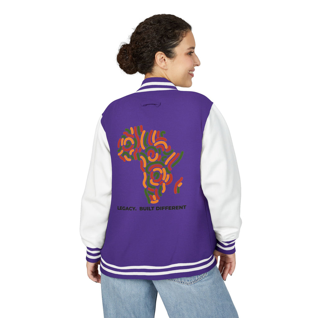 Letterman Jacket — African Heritage Map "Legacy. Built Different"