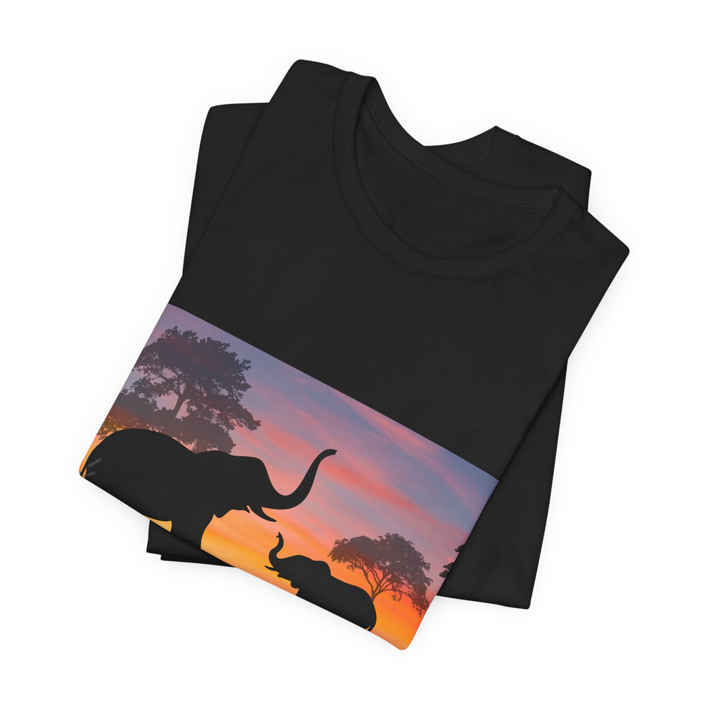 Elephant Sunset Tee — "Legacy, Elephant Heritage" Graphic T-Shirt