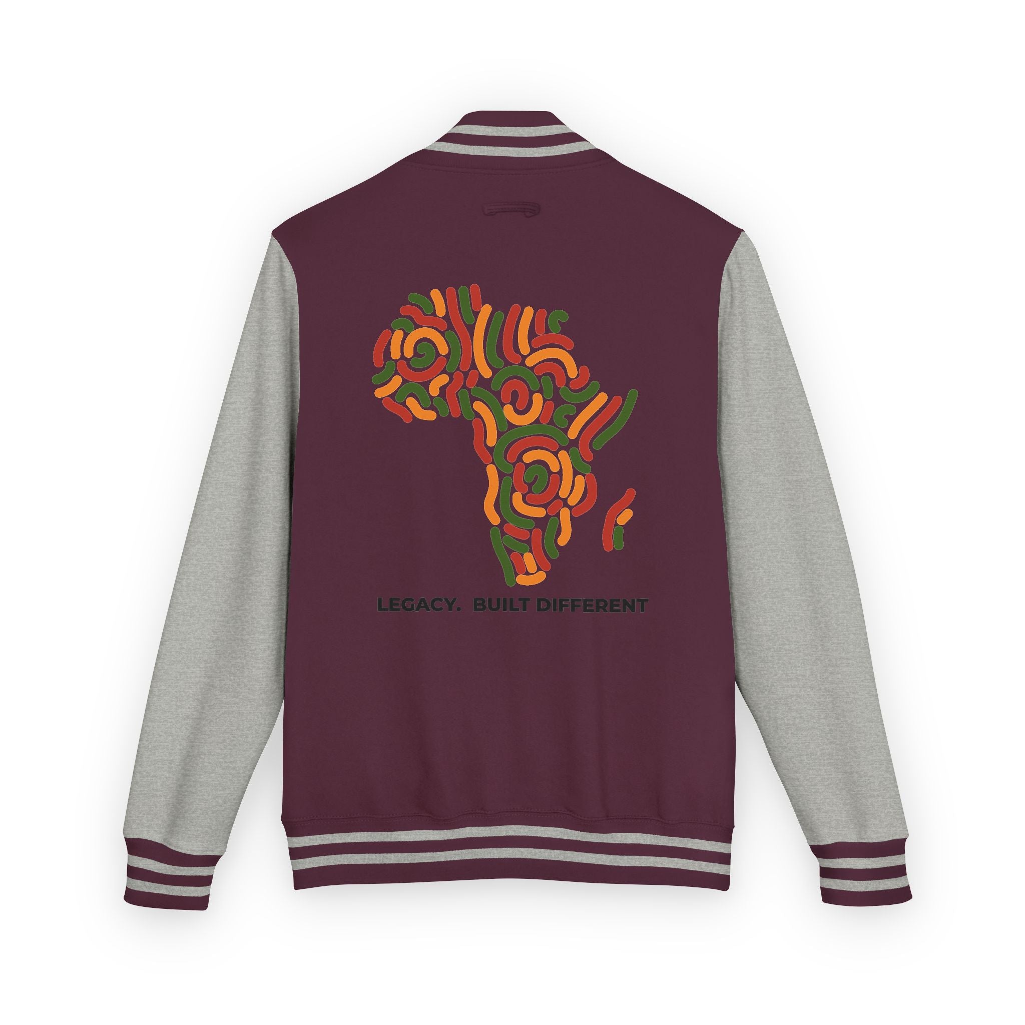 Letterman Jacket — African Heritage Map "Legacy. Built Different"