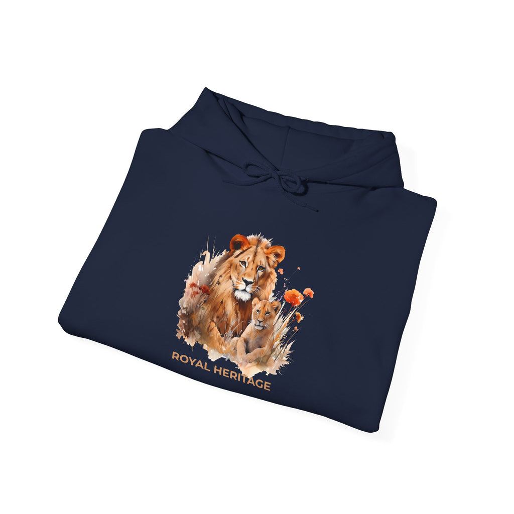 Hoodie — 'Royal Heritage' Lion & Cub Graphic Pullover