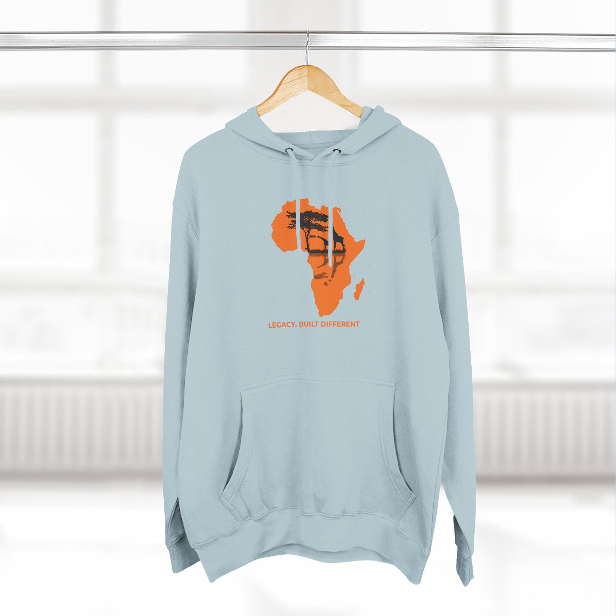 Africa Silhouette Hoodie — 'Legacy: Built Different' Graphic Pullover