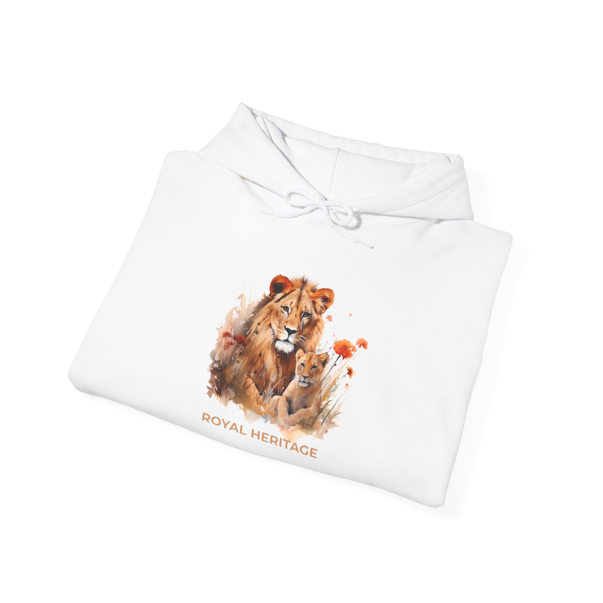 Hoodie — 'Royal Heritage' Lion & Cub Graphic Pullover