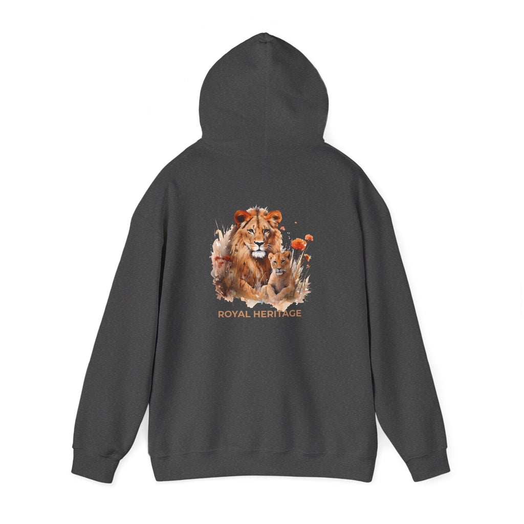 Hoodie — 'Royal Heritage' Lion & Cub Graphic Pullover