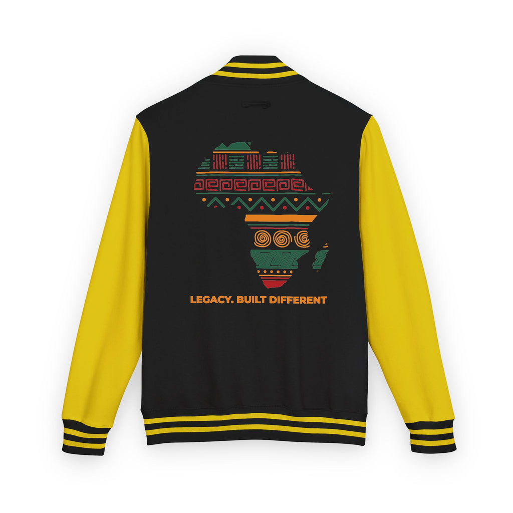 Africa Pattern Letterman Jacket — "Legacy, Unity, Strength"
