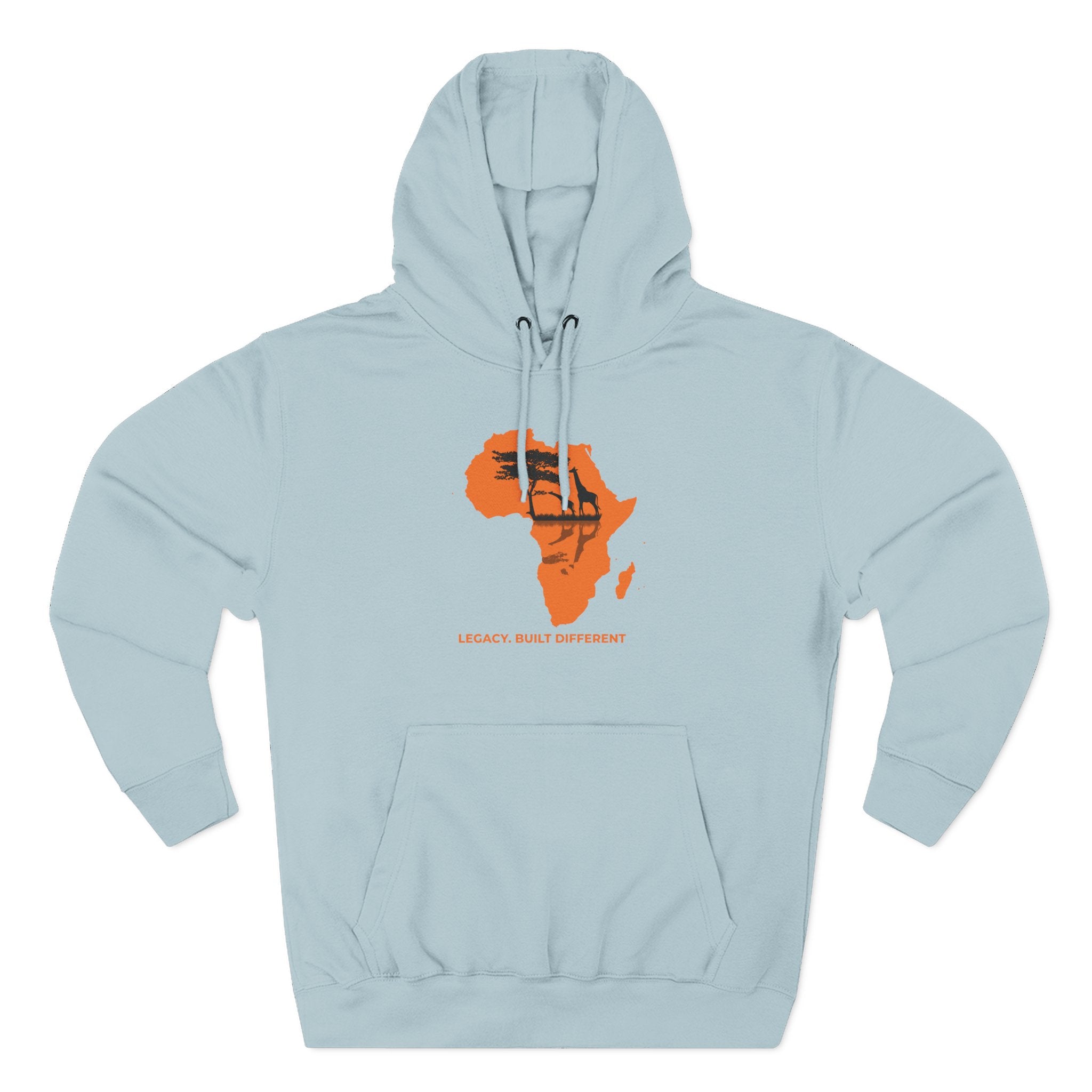 Africa Silhouette Hoodie — 'Legacy: Built Different' Graphic Pullover