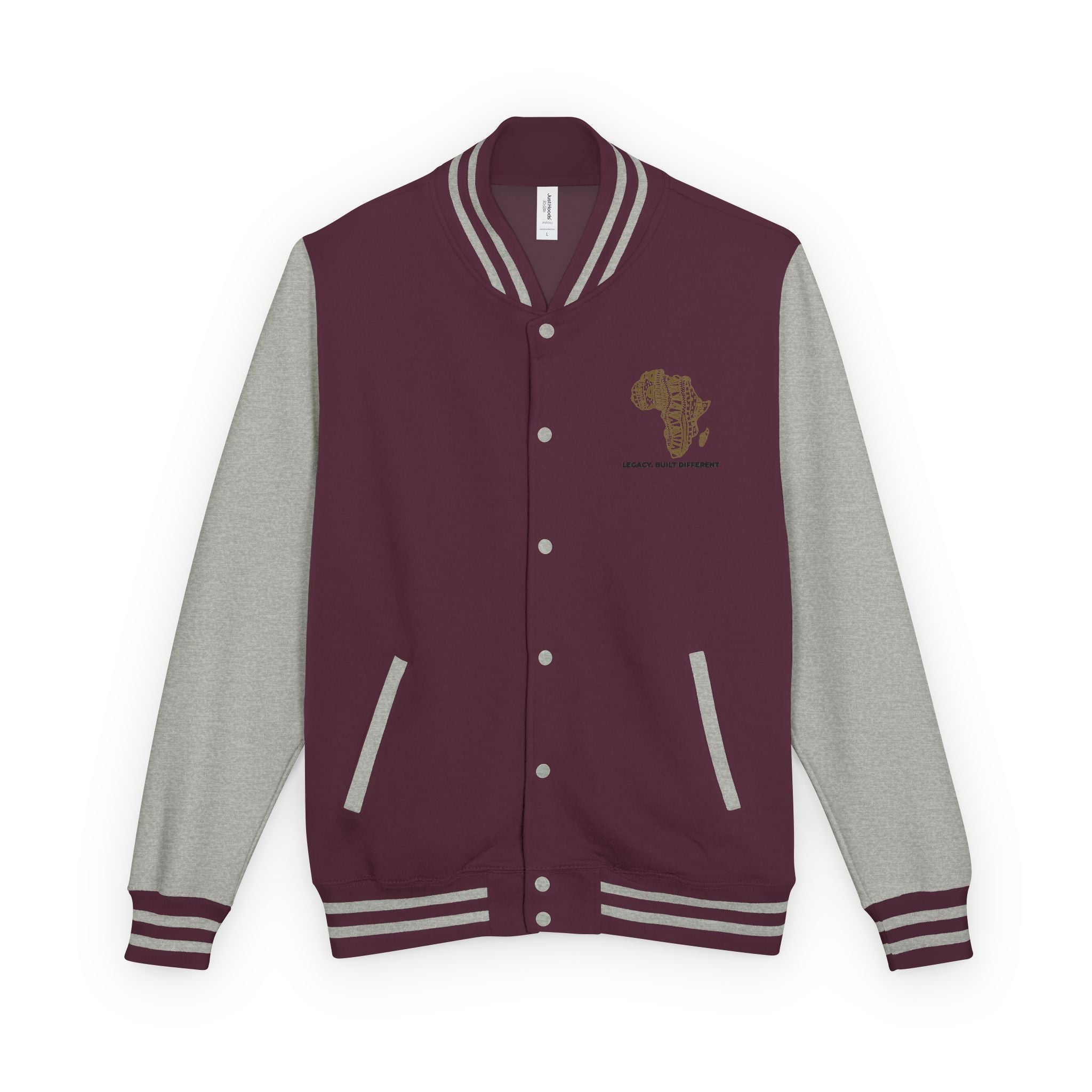 Letterman Jacket — African Pattern Map "Legacy. Built Different"