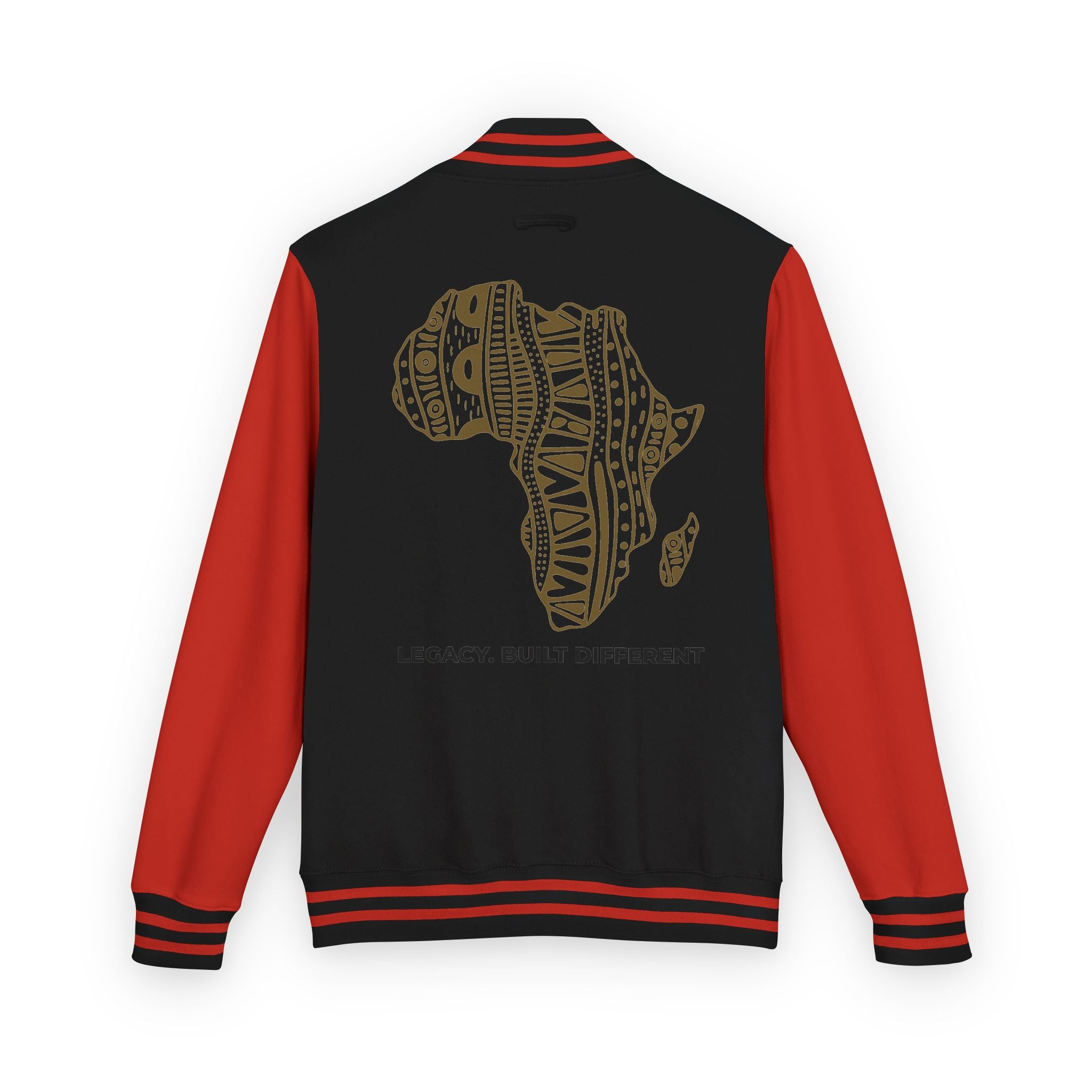 Letterman Jacket — African Pattern Map "Legacy. Built Different"