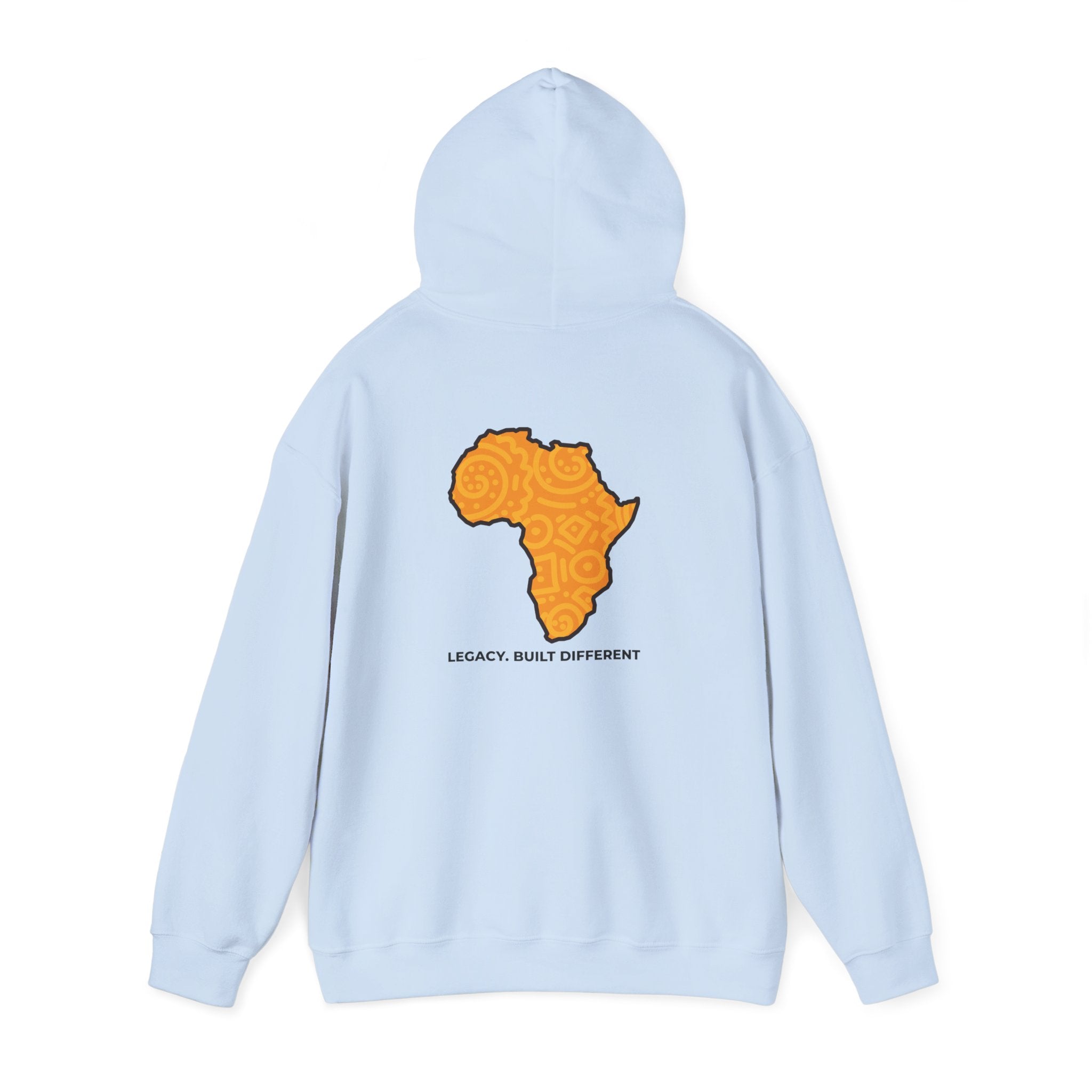 Africa Map Hoodie — "Legacy. Built Different." Printed Pullover