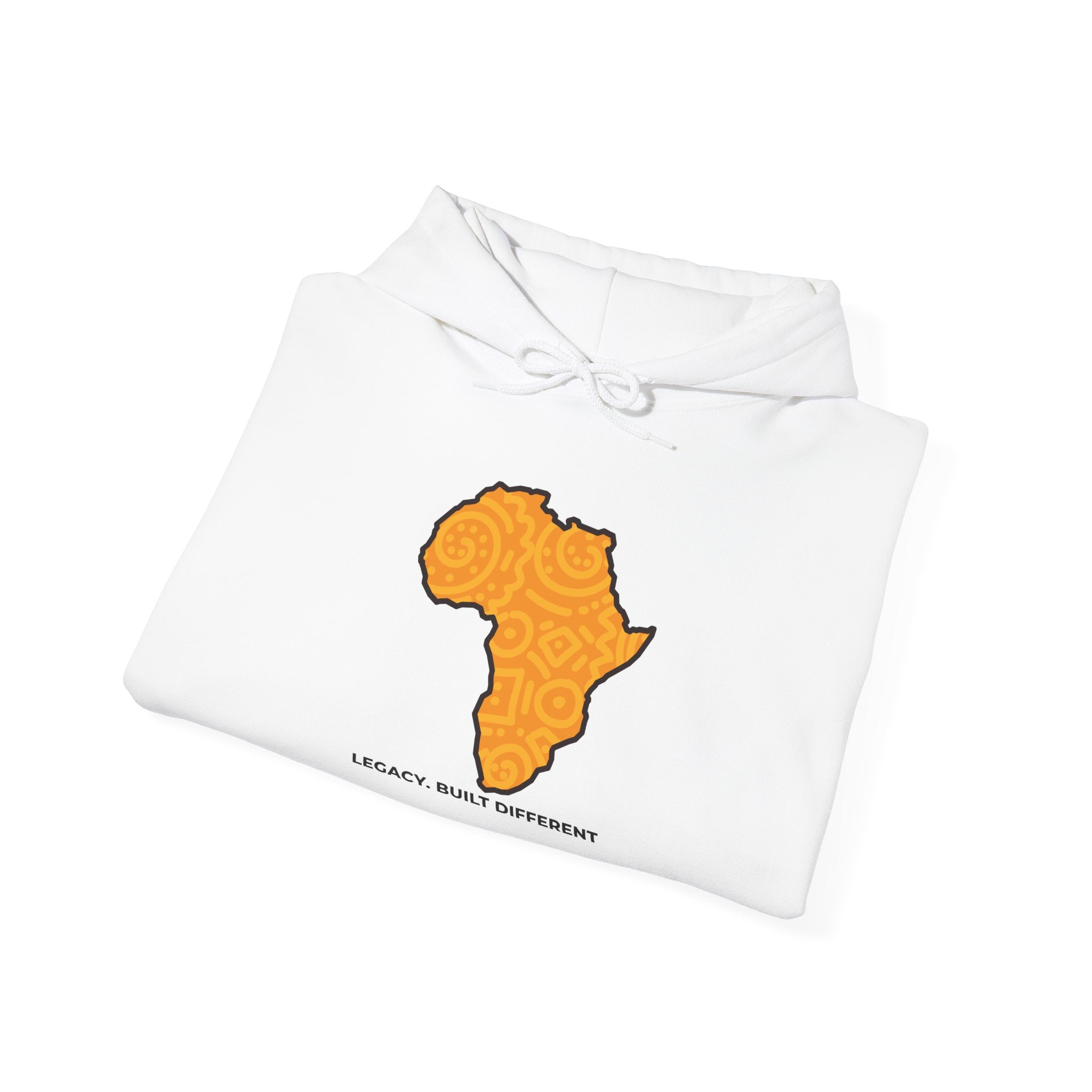 Africa Map Hoodie — "Legacy. Built Different." Printed Pullover