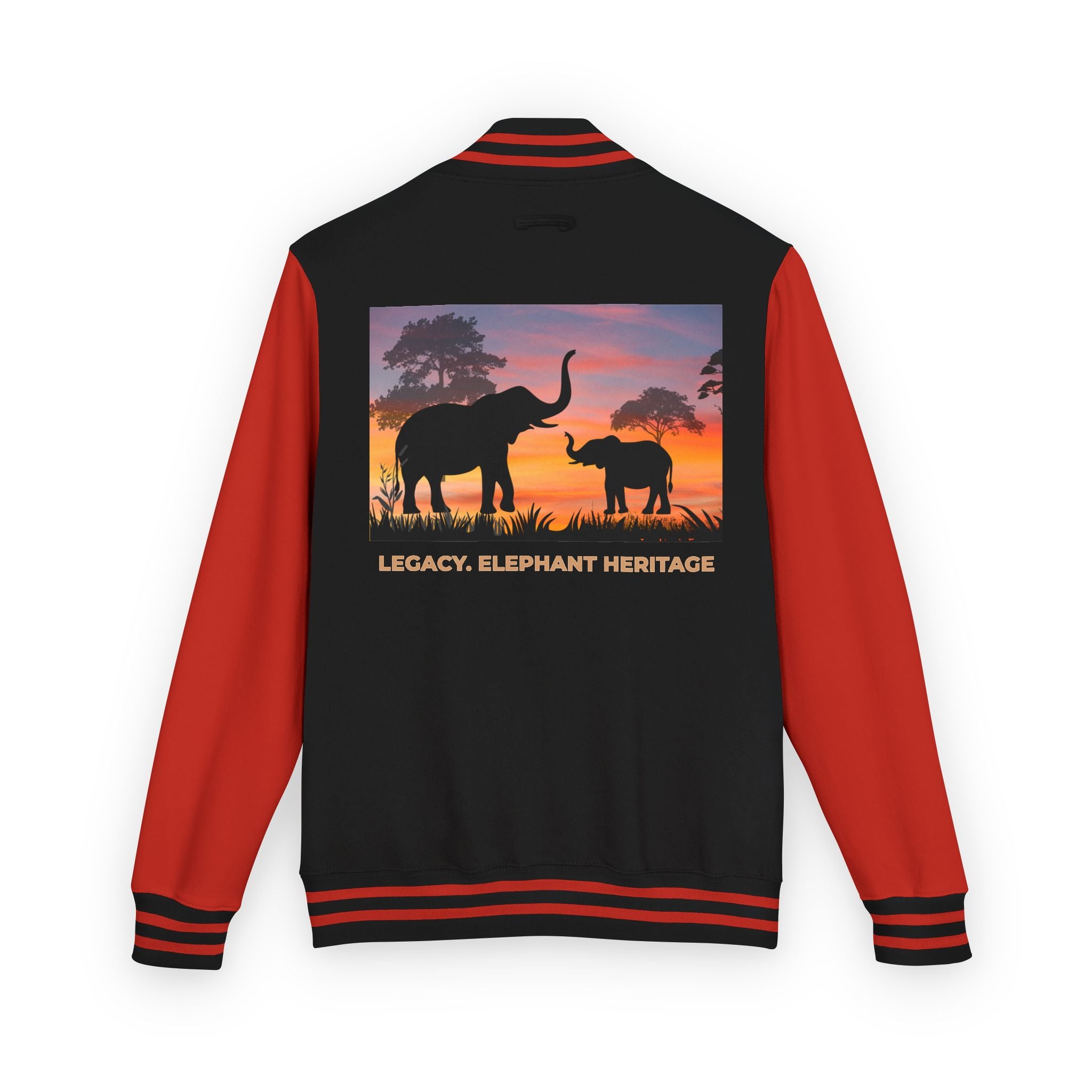 Letterman Jacket — Legacy Elephant Heritage Sunset Design