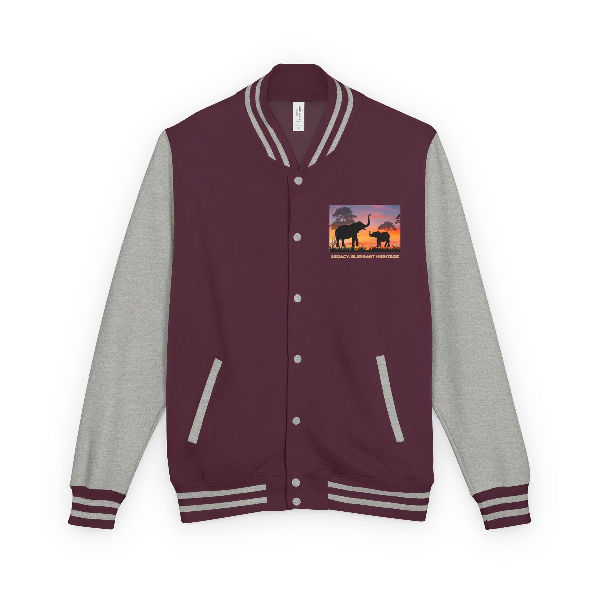 Letterman Jacket — Legacy Elephant Heritage Sunset Design