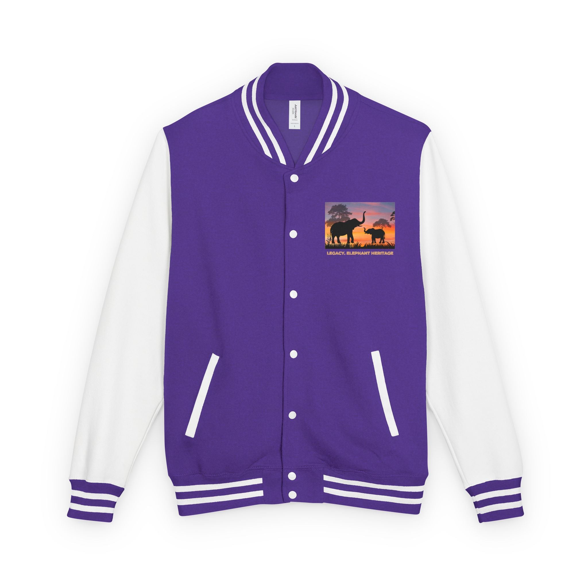 Letterman Jacket — Legacy Elephant Heritage Sunset Design