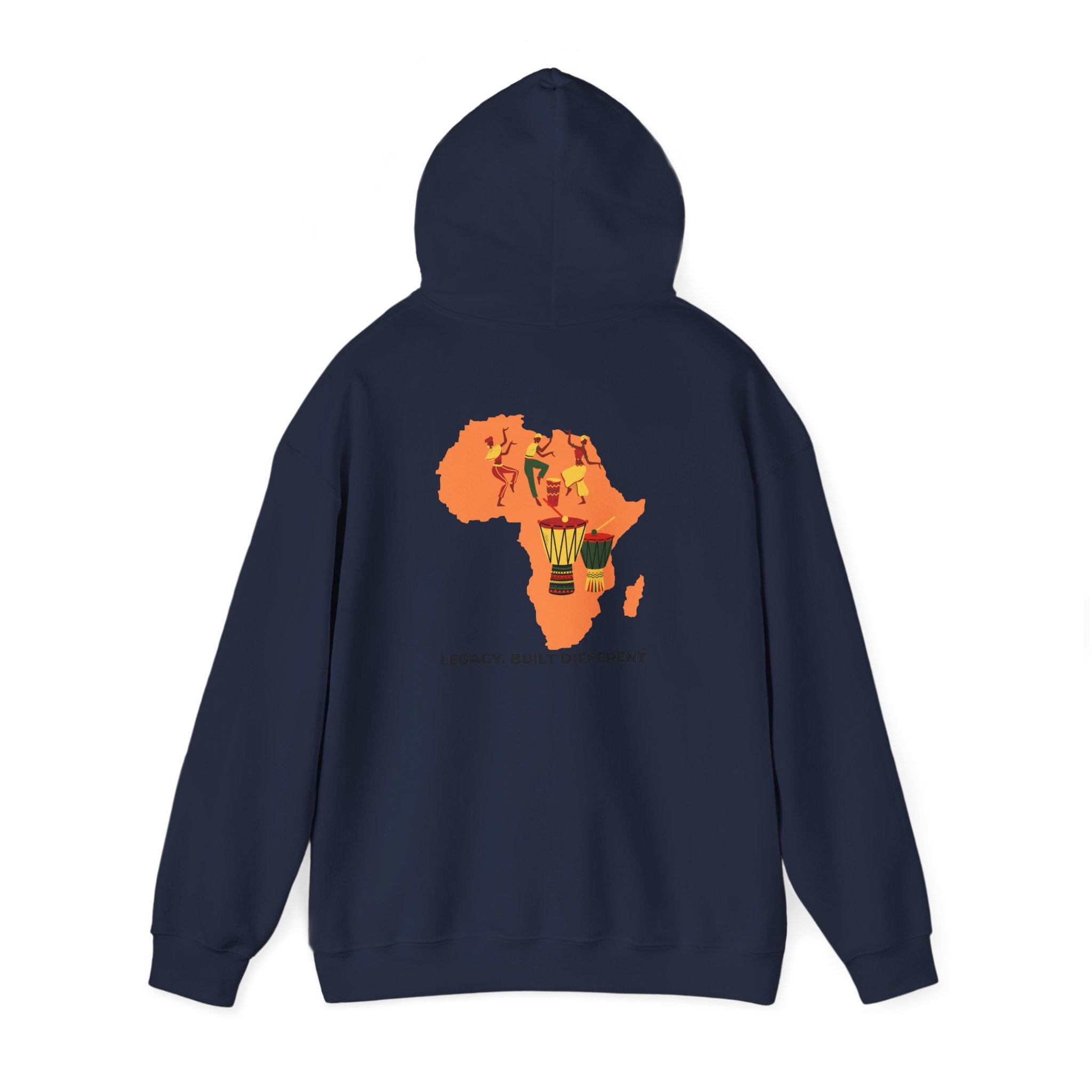 Africa Map Hoodie - 'Legacy. Built Different.' Afrocentric Graphic Pullover
