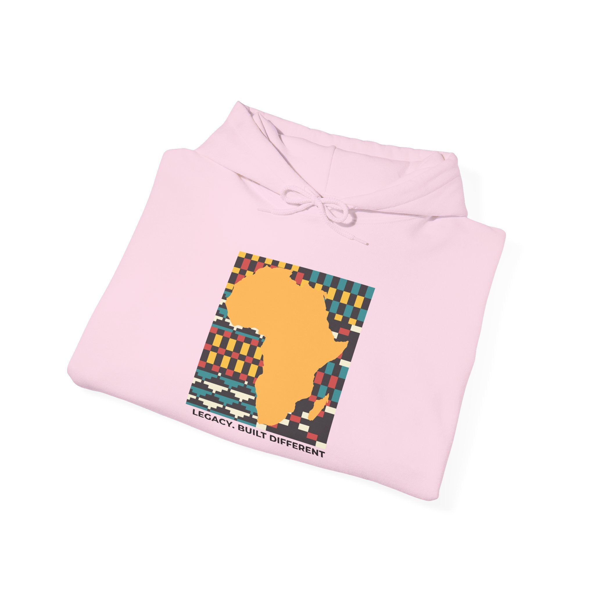 Africa Silhouette Kente Hoodie — "Legacy, Built Different"
