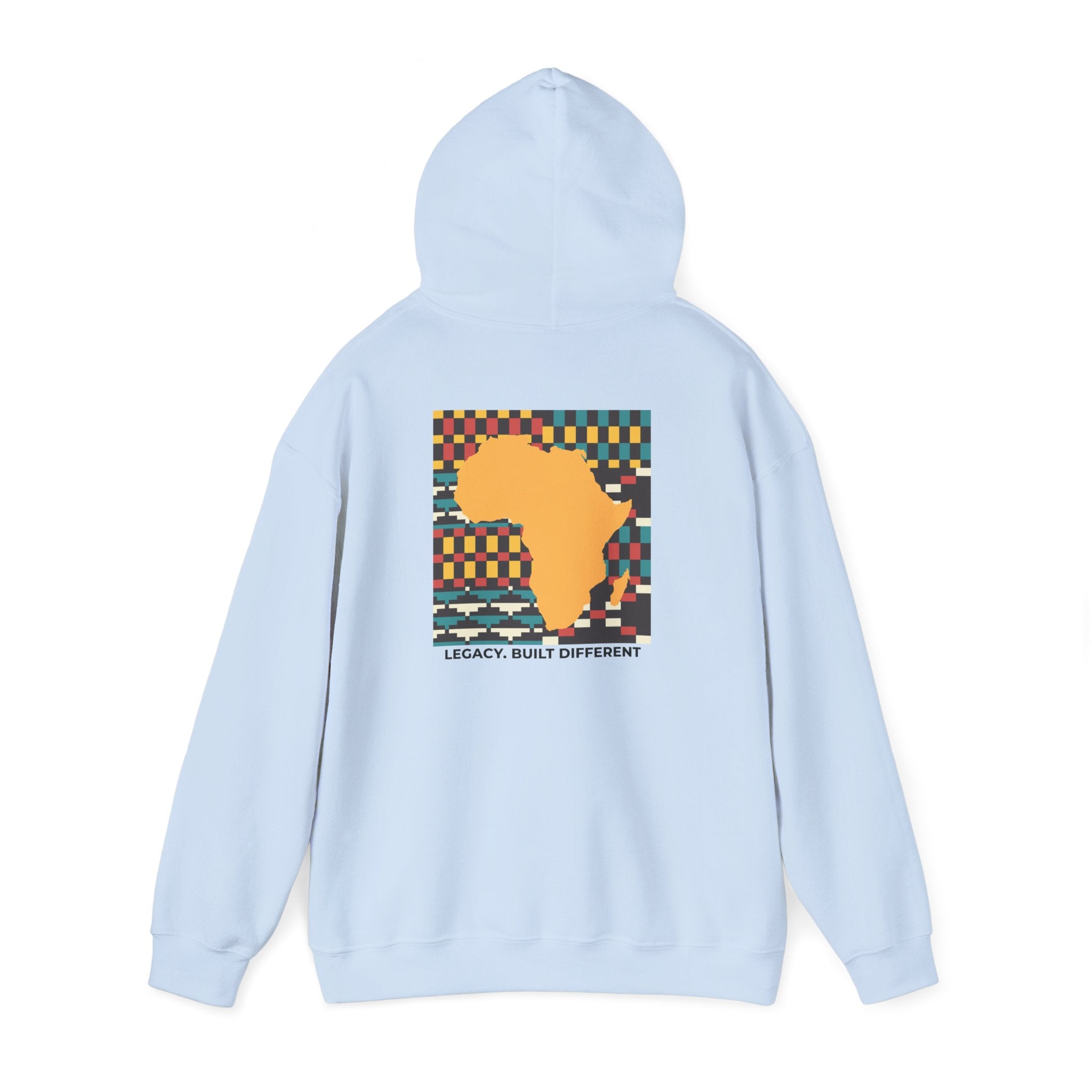 Africa Silhouette Kente Hoodie — "Legacy, Built Different"