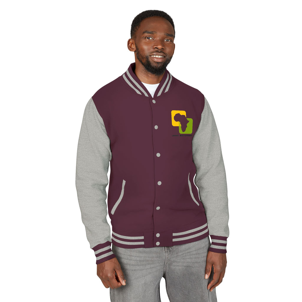 Letterman Jacket — Afrocentric Africa Map Design ("Legacy. Built Different")