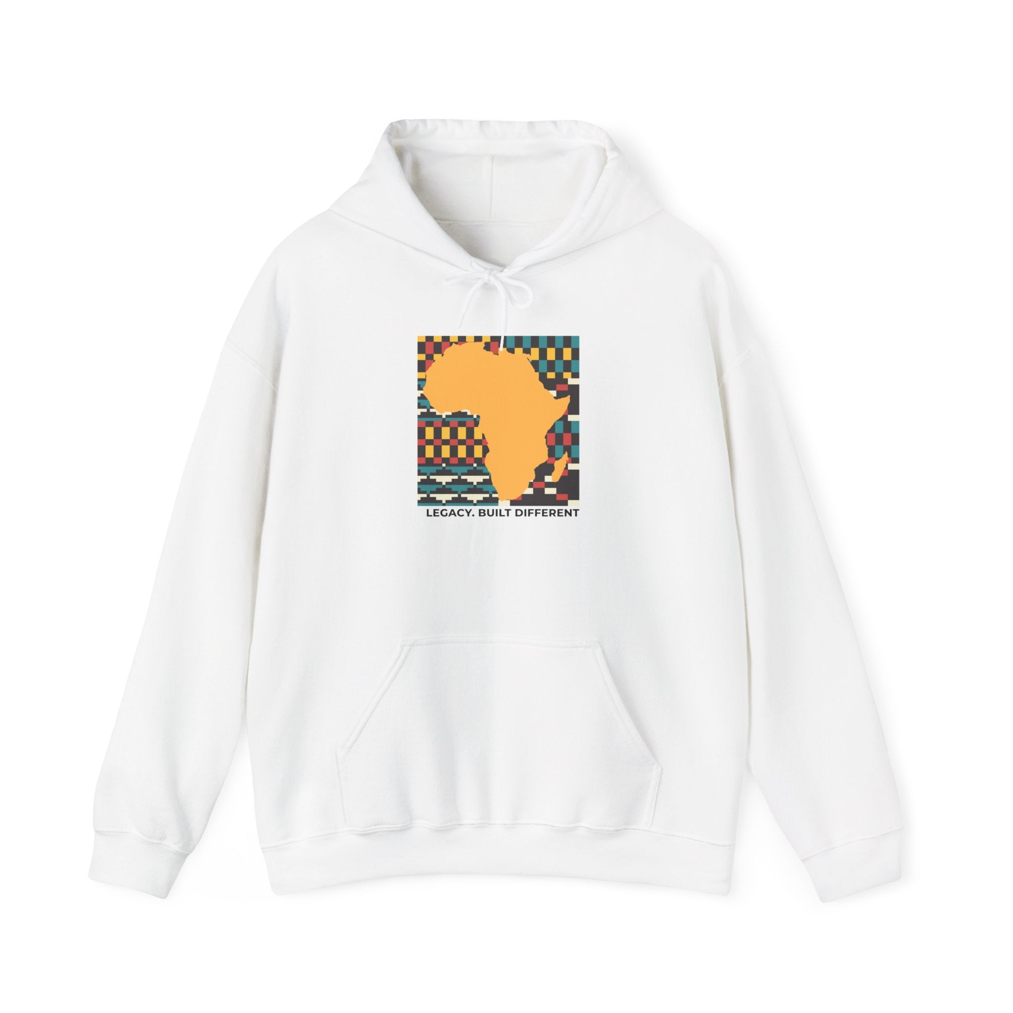Africa Silhouette Kente Hoodie — "Legacy, Built Different"
