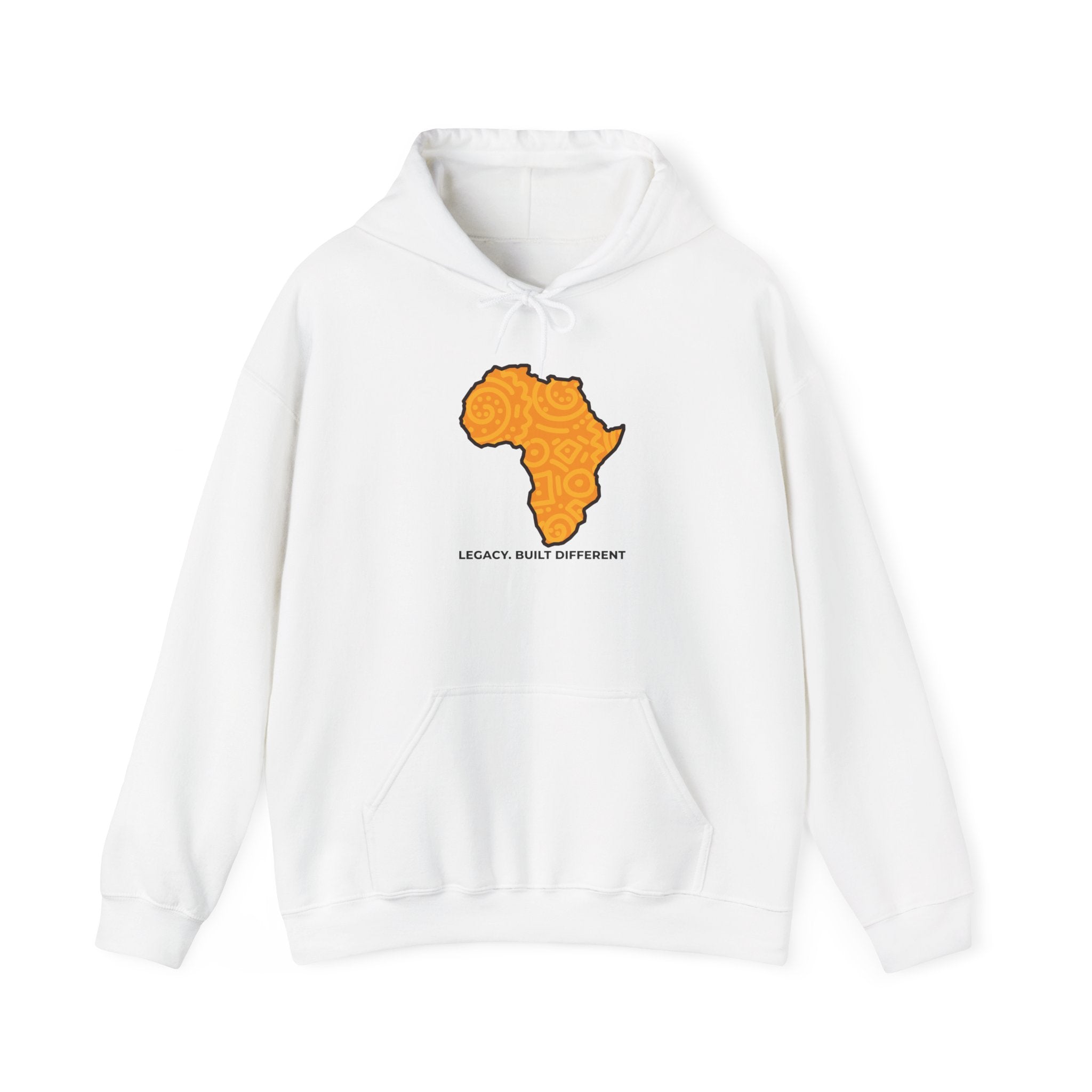 Africa Map Hoodie — "Legacy. Built Different." Printed Pullover