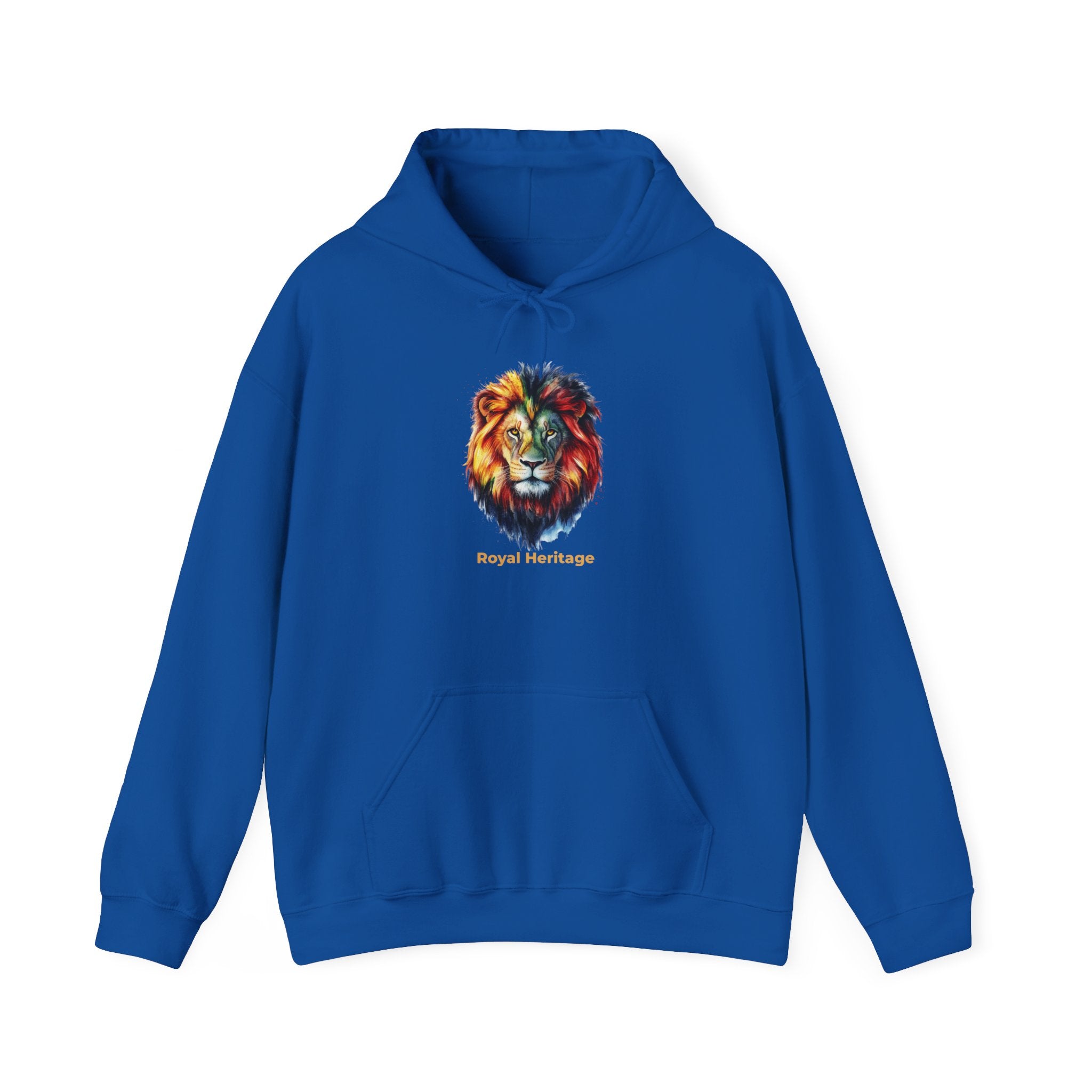 Lion Head Hoodie — 'Royal Heritage' Colorful Lion Graphic Sweatshirt