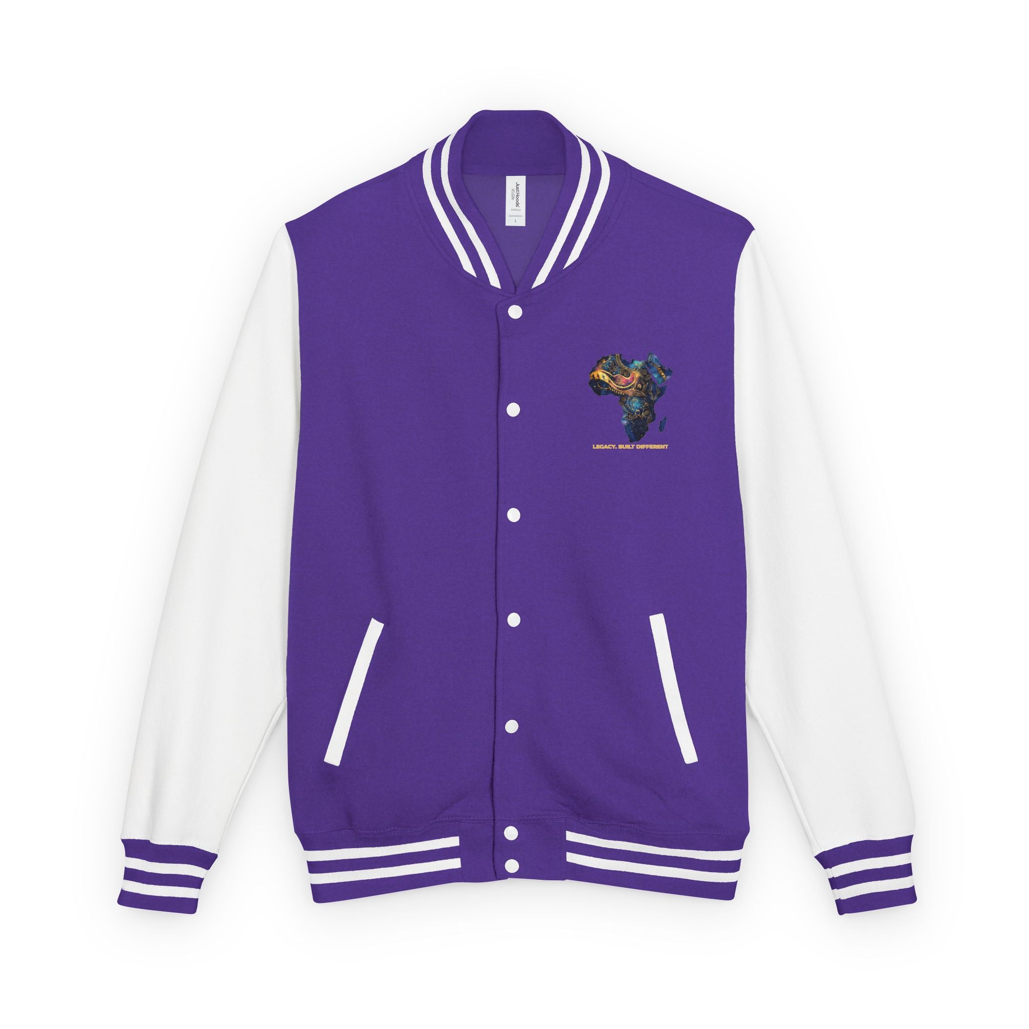 Africa Map Letterman Jacket — Colorful African Continent Graphic Bomber