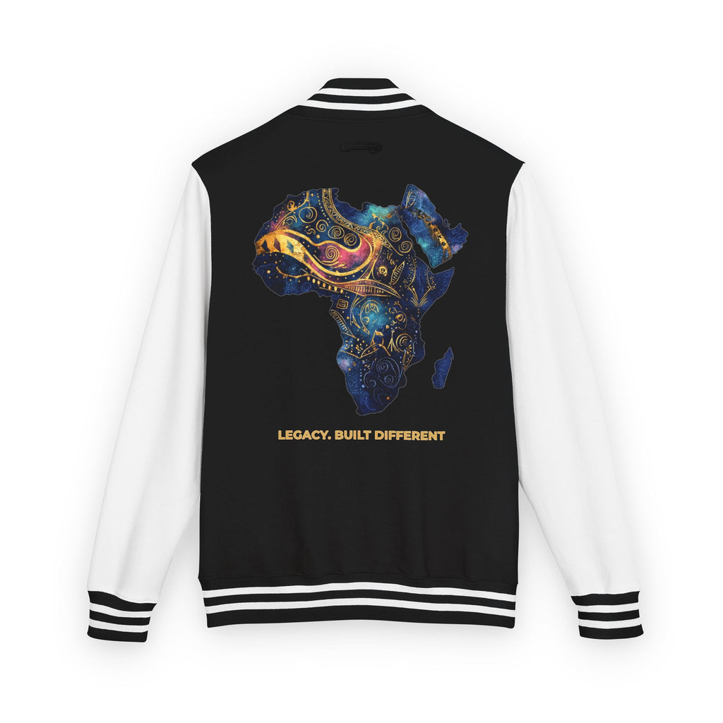 Africa Map Letterman Jacket — Colorful African Continent Graphic Bomber