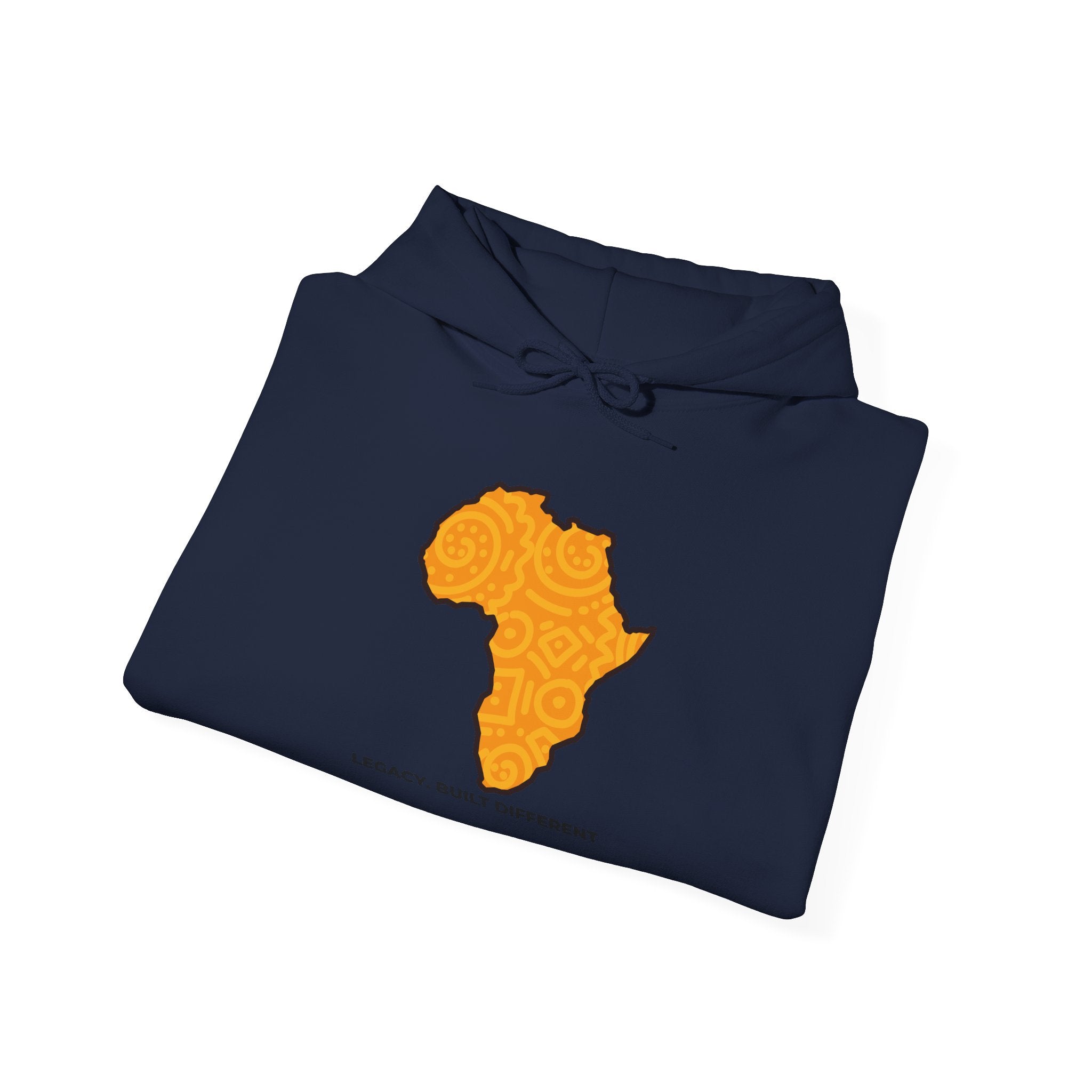 Africa Map Hoodie — "Legacy. Built Different." Printed Pullover