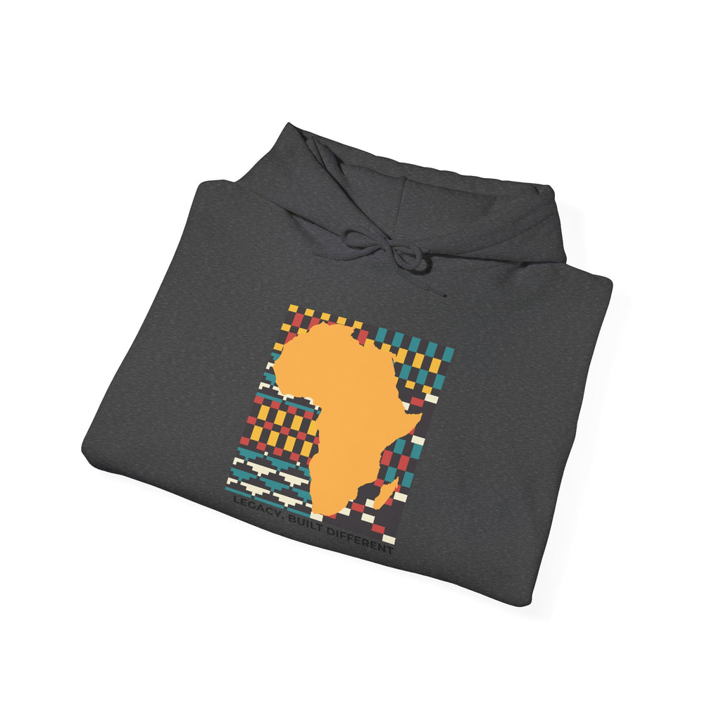 Africa Silhouette Kente Hoodie — "Legacy, Built Different"