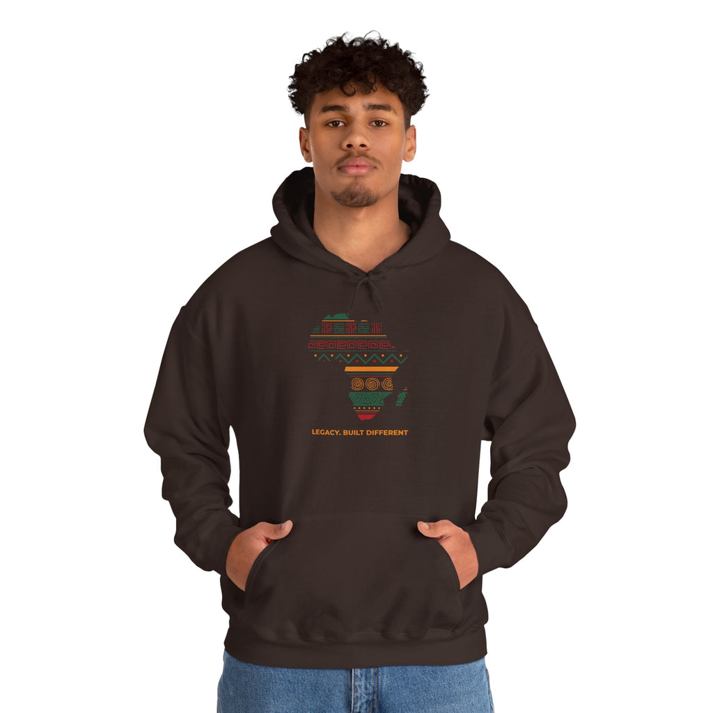 Africa Map Hoodie - 'Legacy Built Different' Graphic Pullover