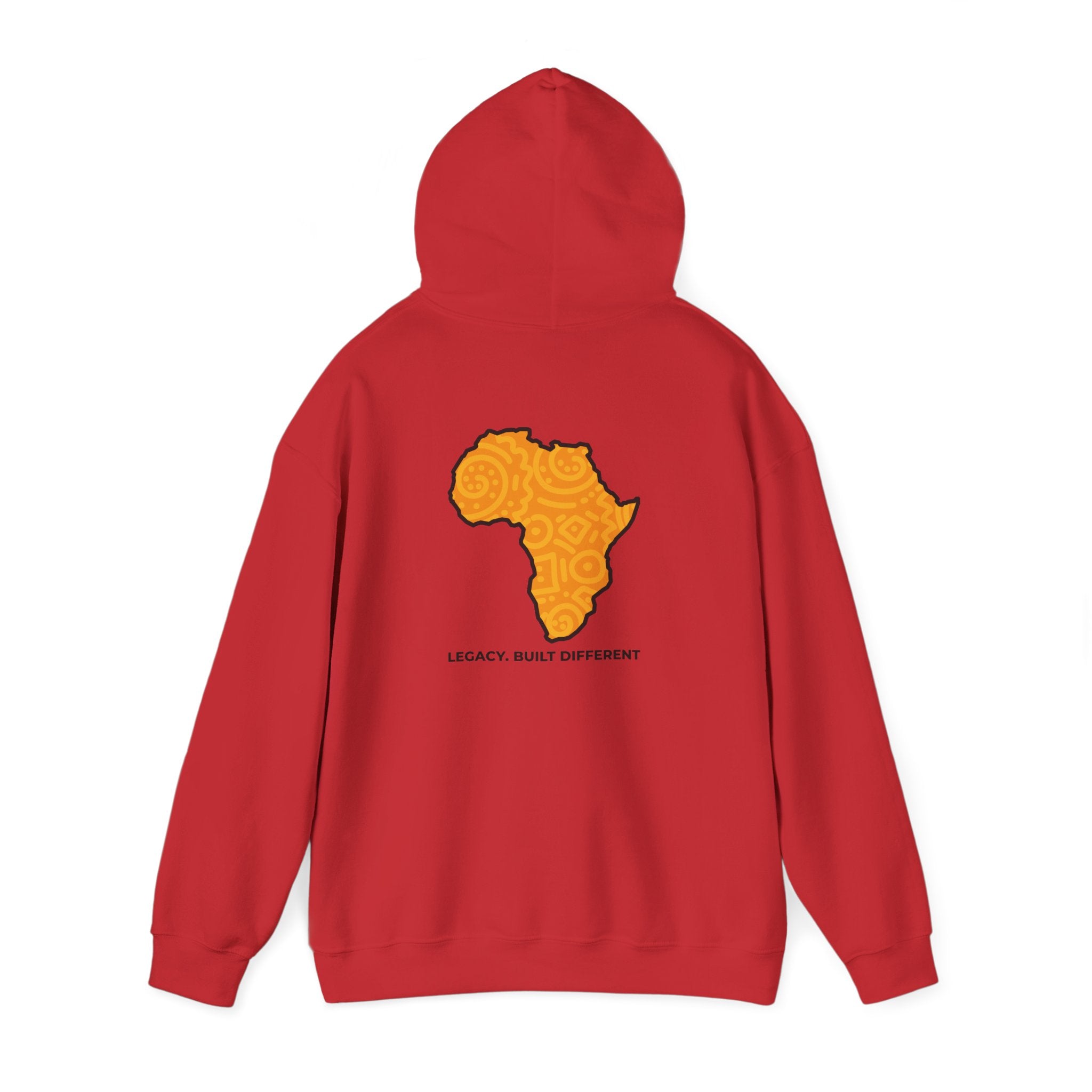 Africa Map Hoodie — "Legacy. Built Different." Printed Pullover